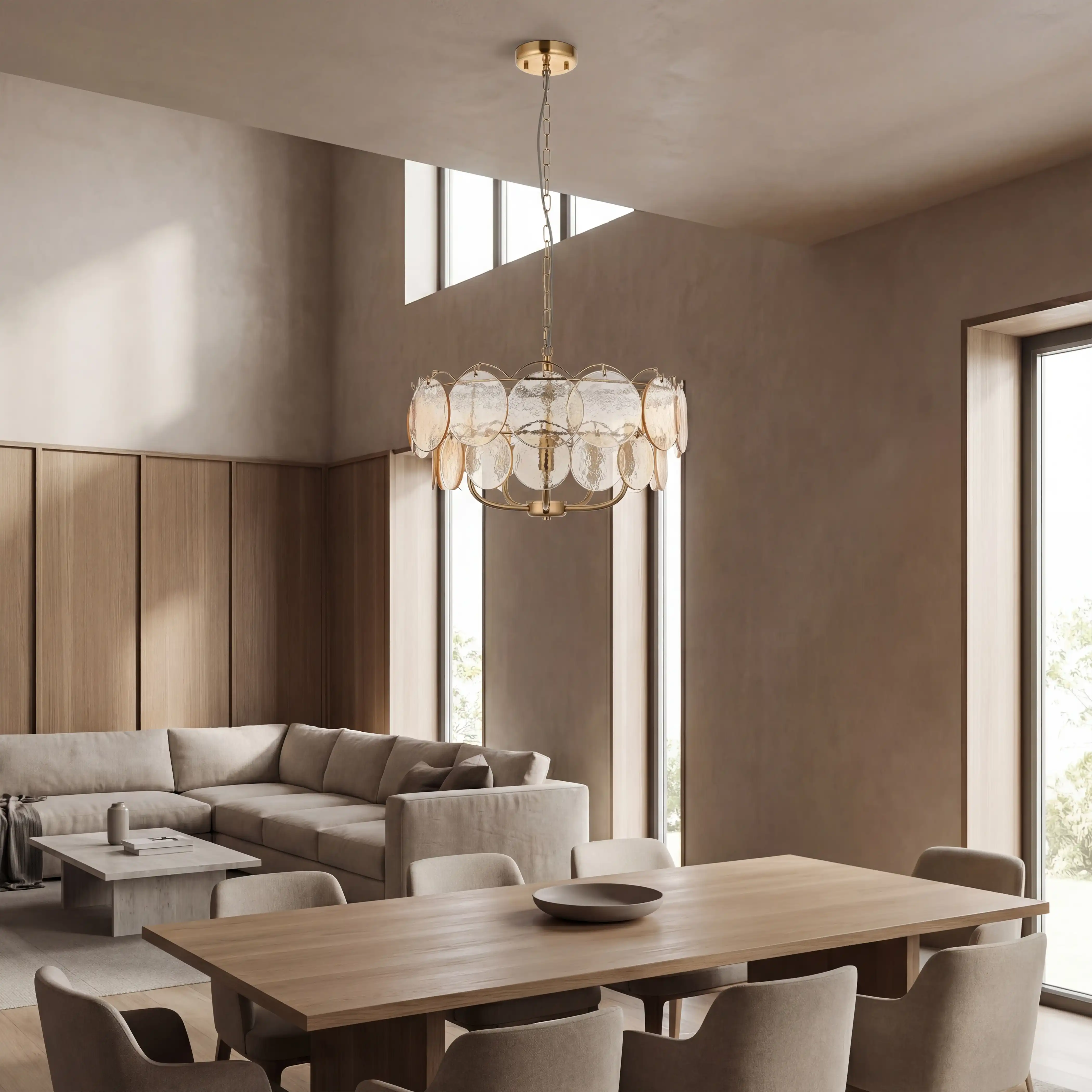 Lenora 5 Light Pendant Light | Brass