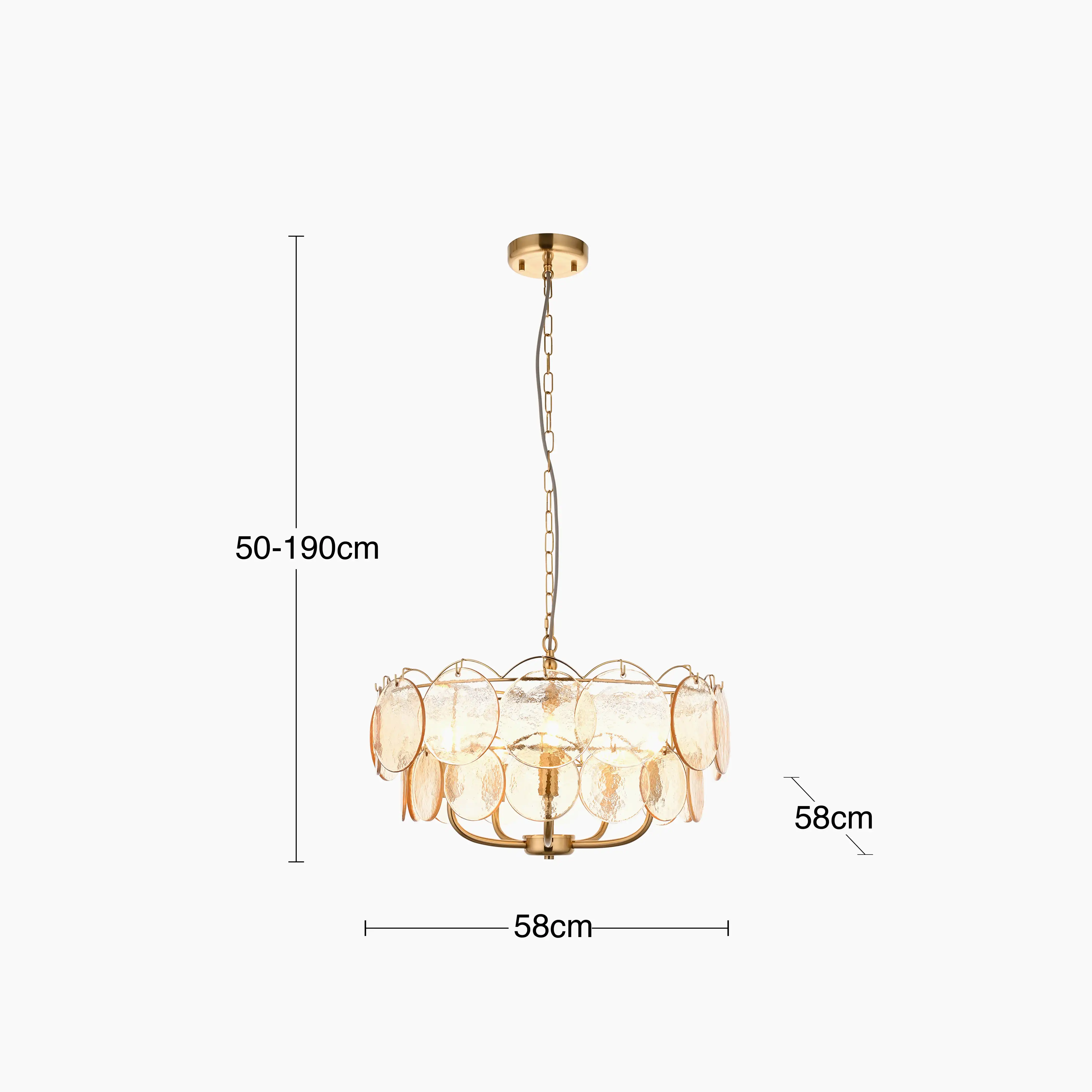 Lenora 5 Light Pendant Light | Brass - Image 6