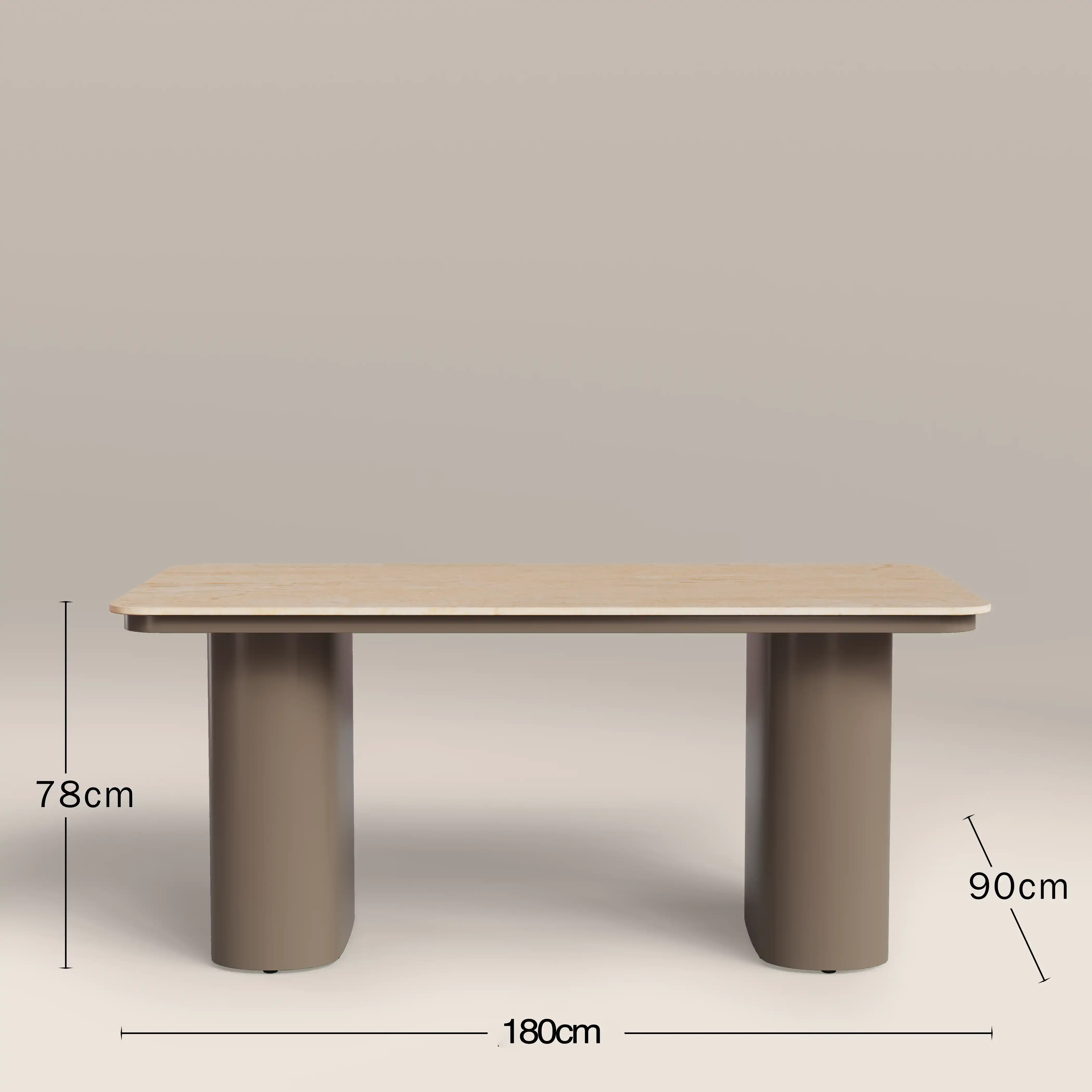 Levan 6 Seat Garden Dining Set | Natural & Taupe - Image 8