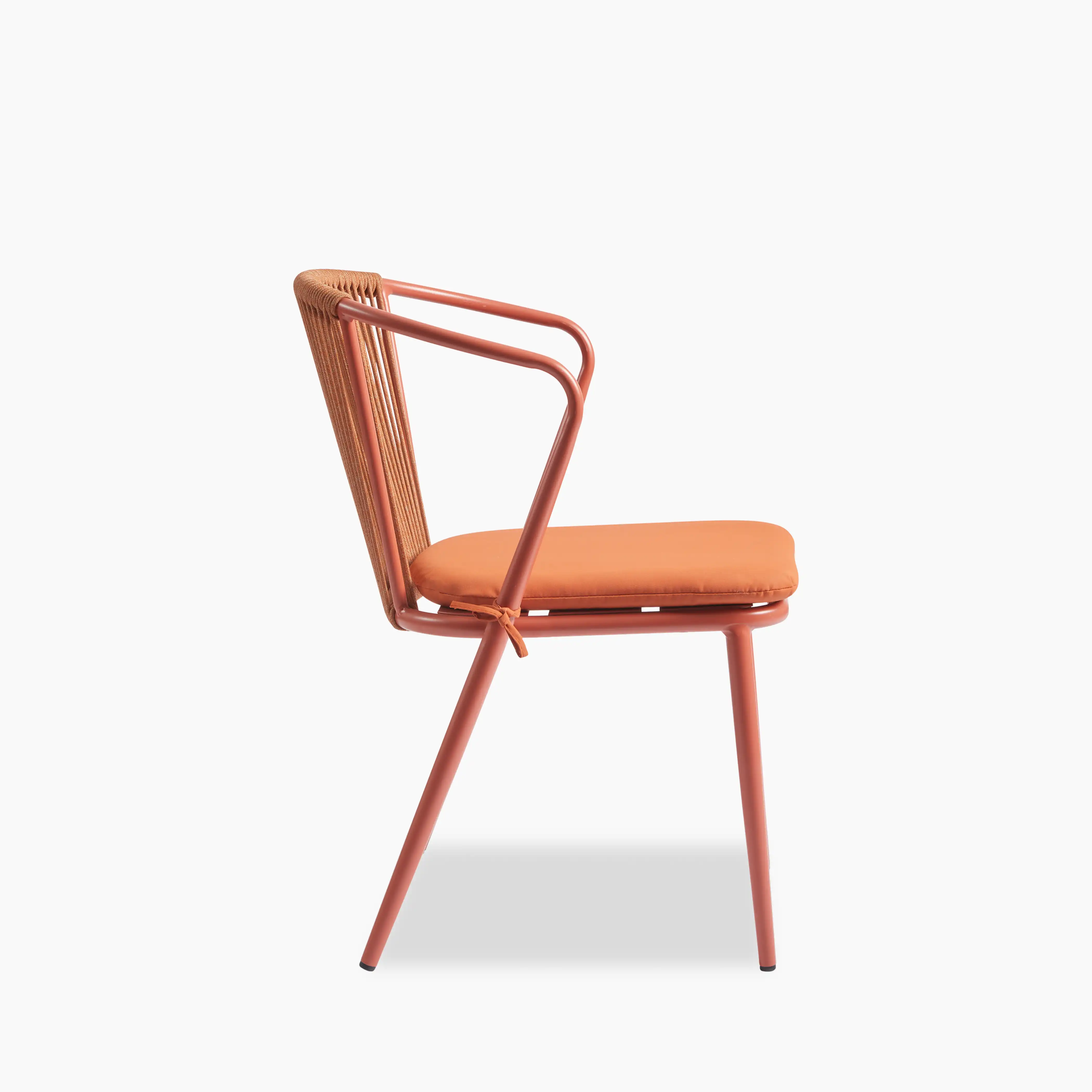 Lombard Carver Dining Chair | Burnt Orange Fabric & Burnt Orange - Image 4