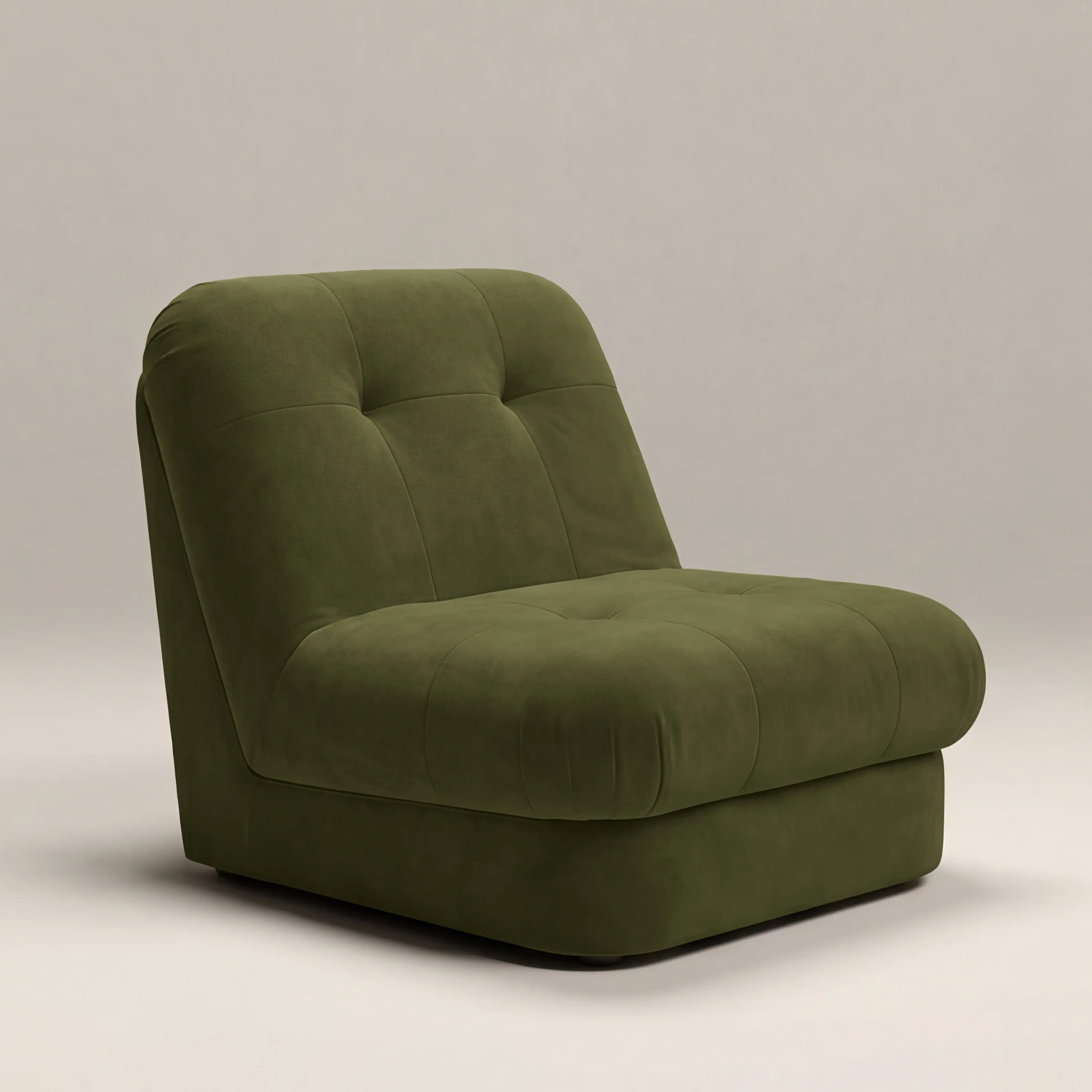 Lorena Armchair | Olive Green Sustainable Velvet - Image 2