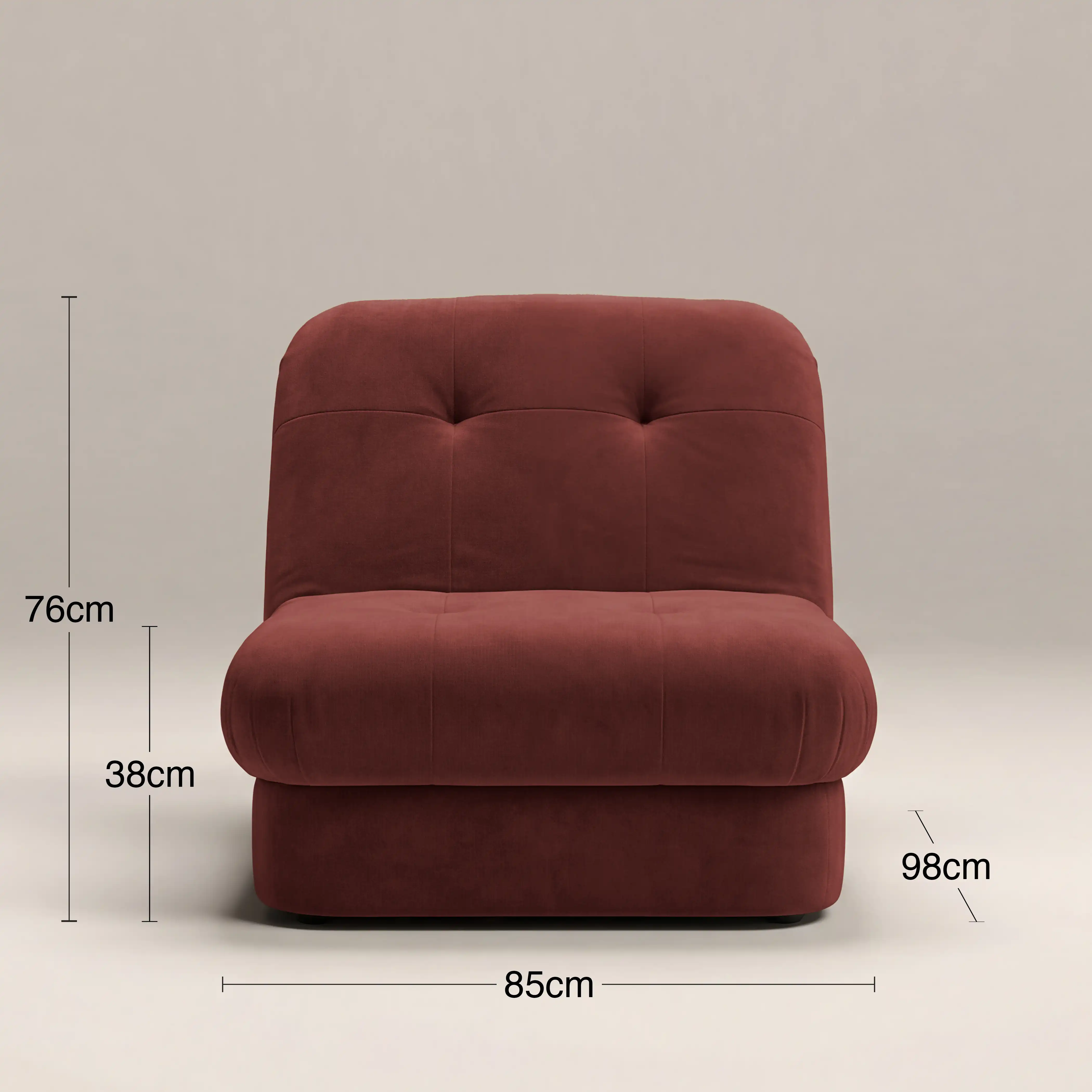 Lorena Armchair | Rust Red Sustainable Velvet - Image 7