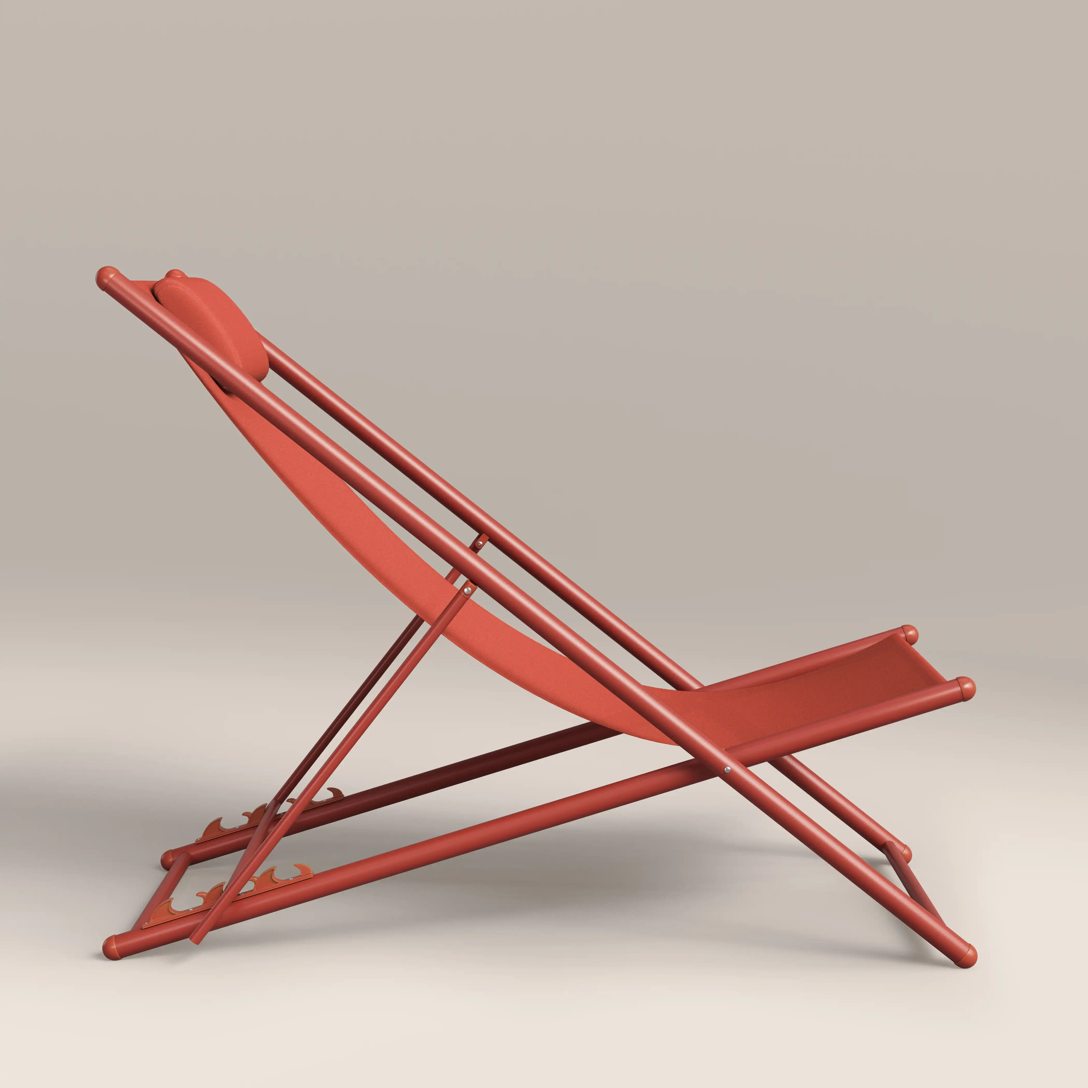 Lua Folding Deck Chair | Bright Red - Image 5