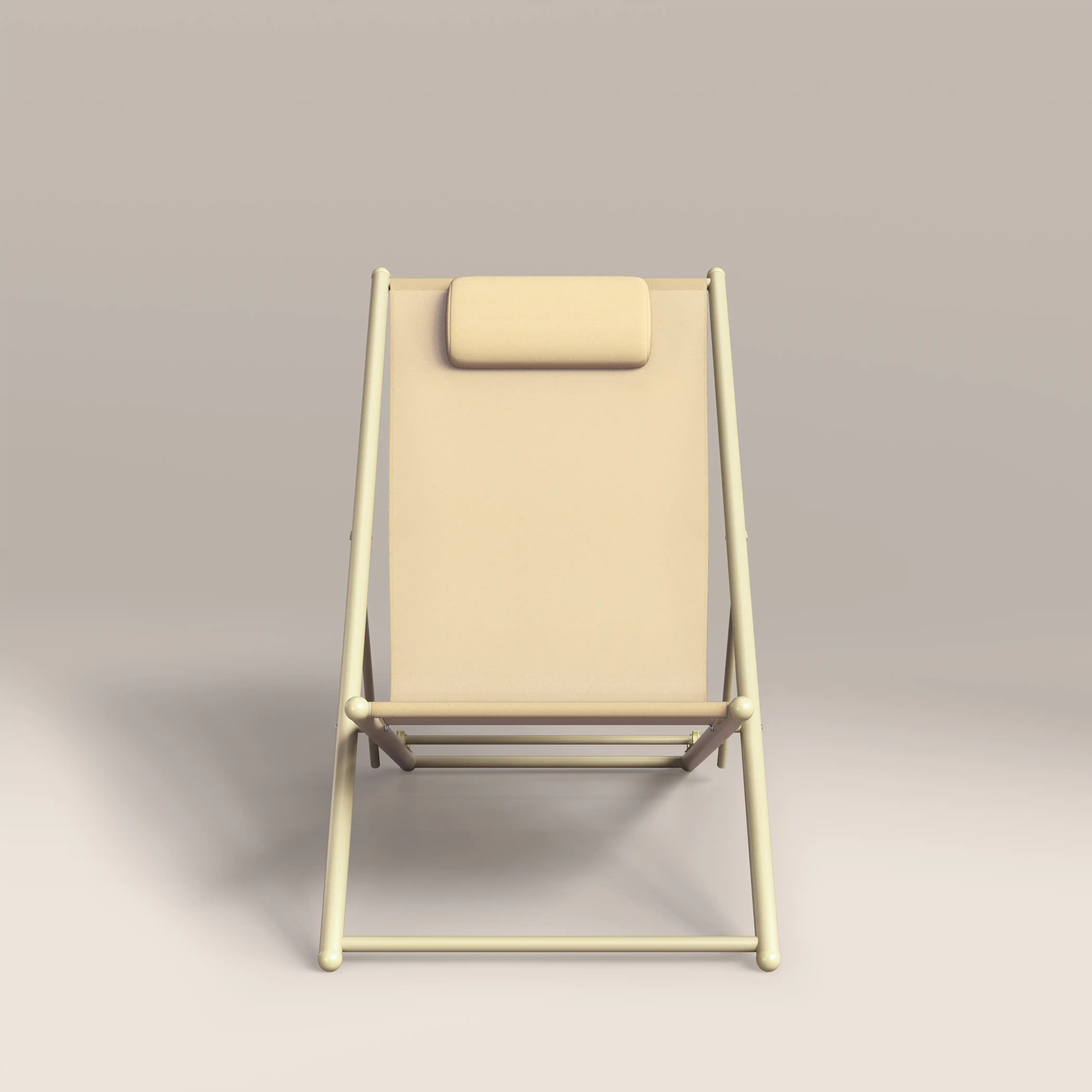 Lua Folding Deck Chair | Butter Yellow - Image 4