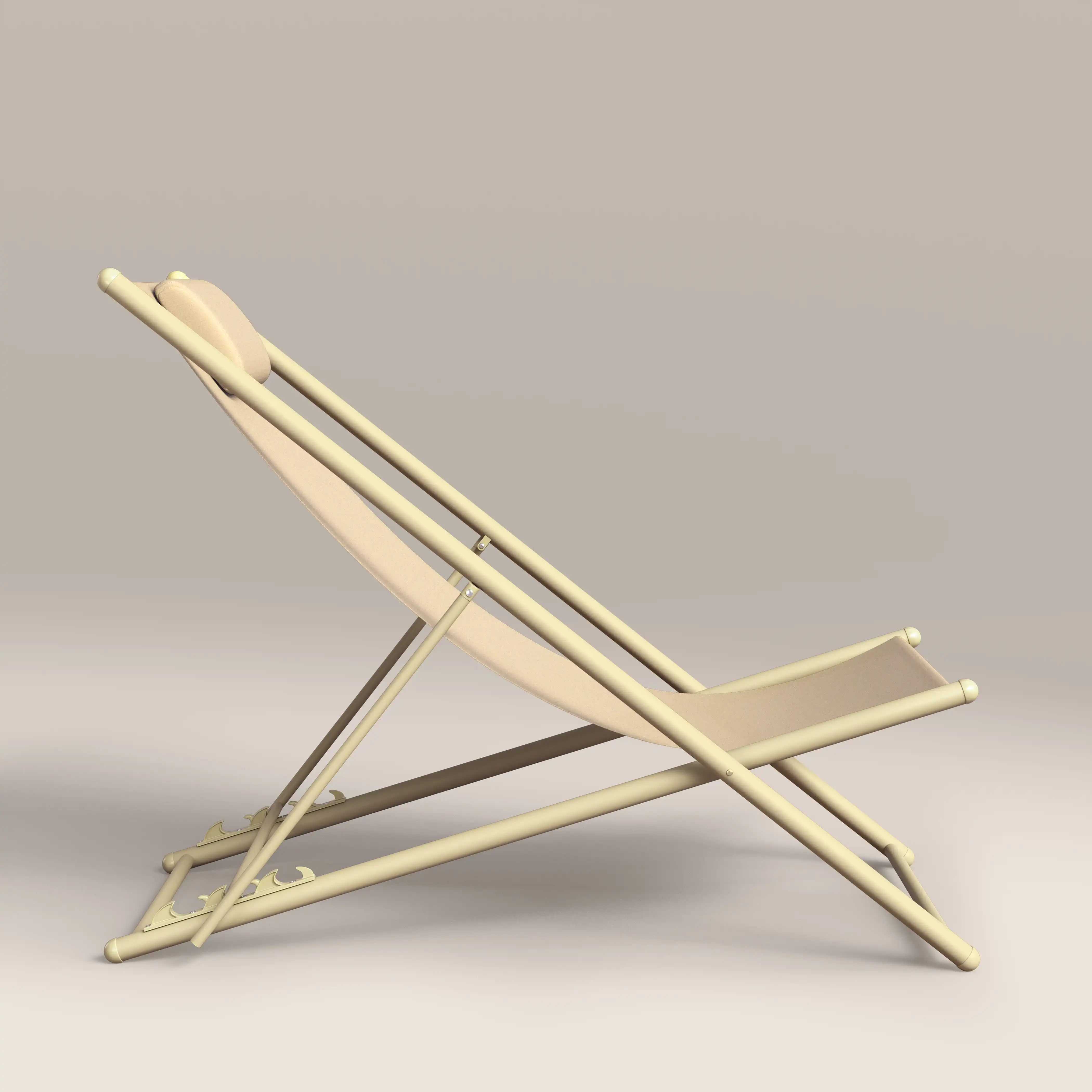 Lua Folding Deck Chair | Butter Yellow - Image 5