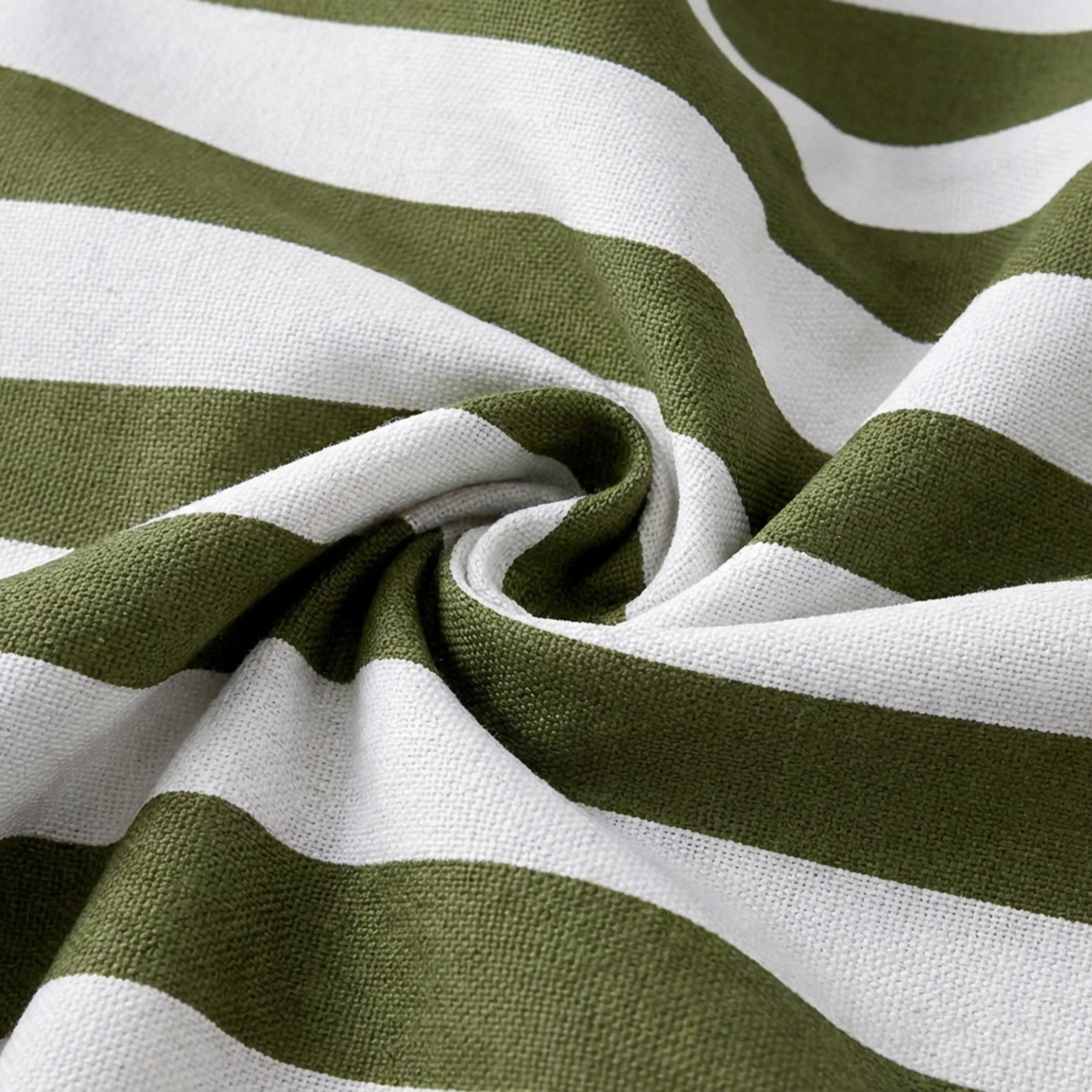 Lua Folding Deck Chair | Moss Green Stripe - Image 3