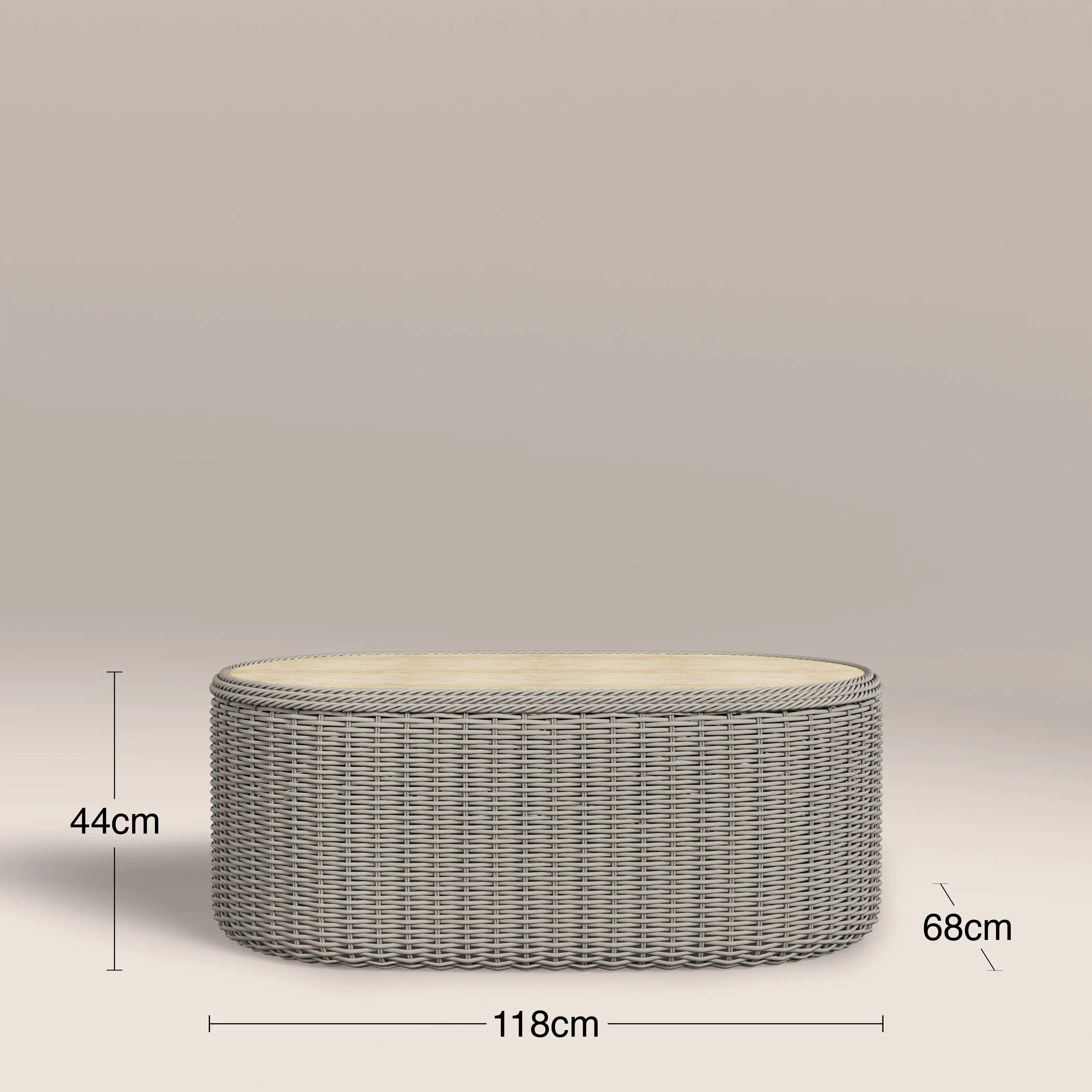 Lucia Garden Sofa Set | Retro Pattern Fabric & Smoked Natural Rattan - Image 10