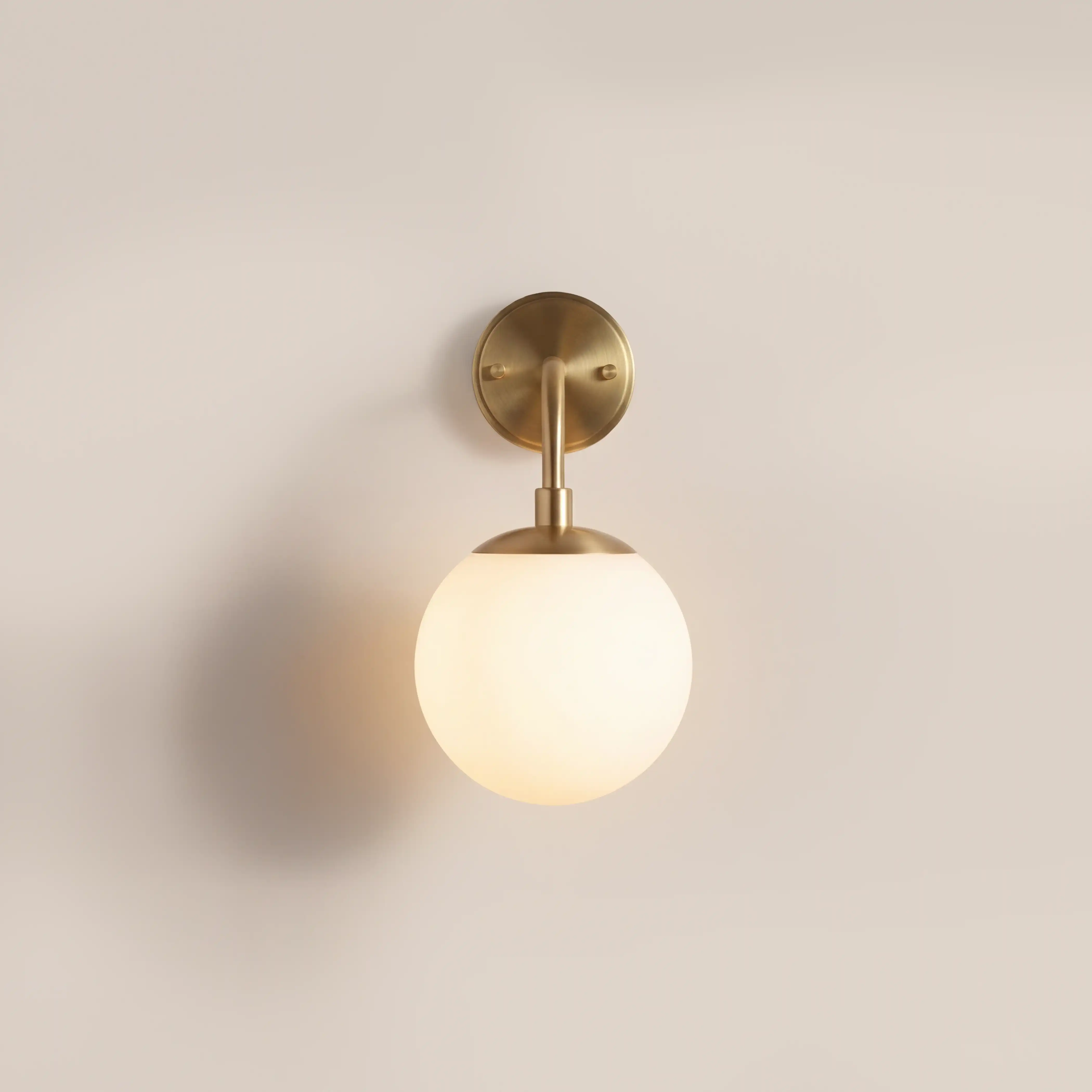 Lyme Wall Light | Opal & Brass - Image 3