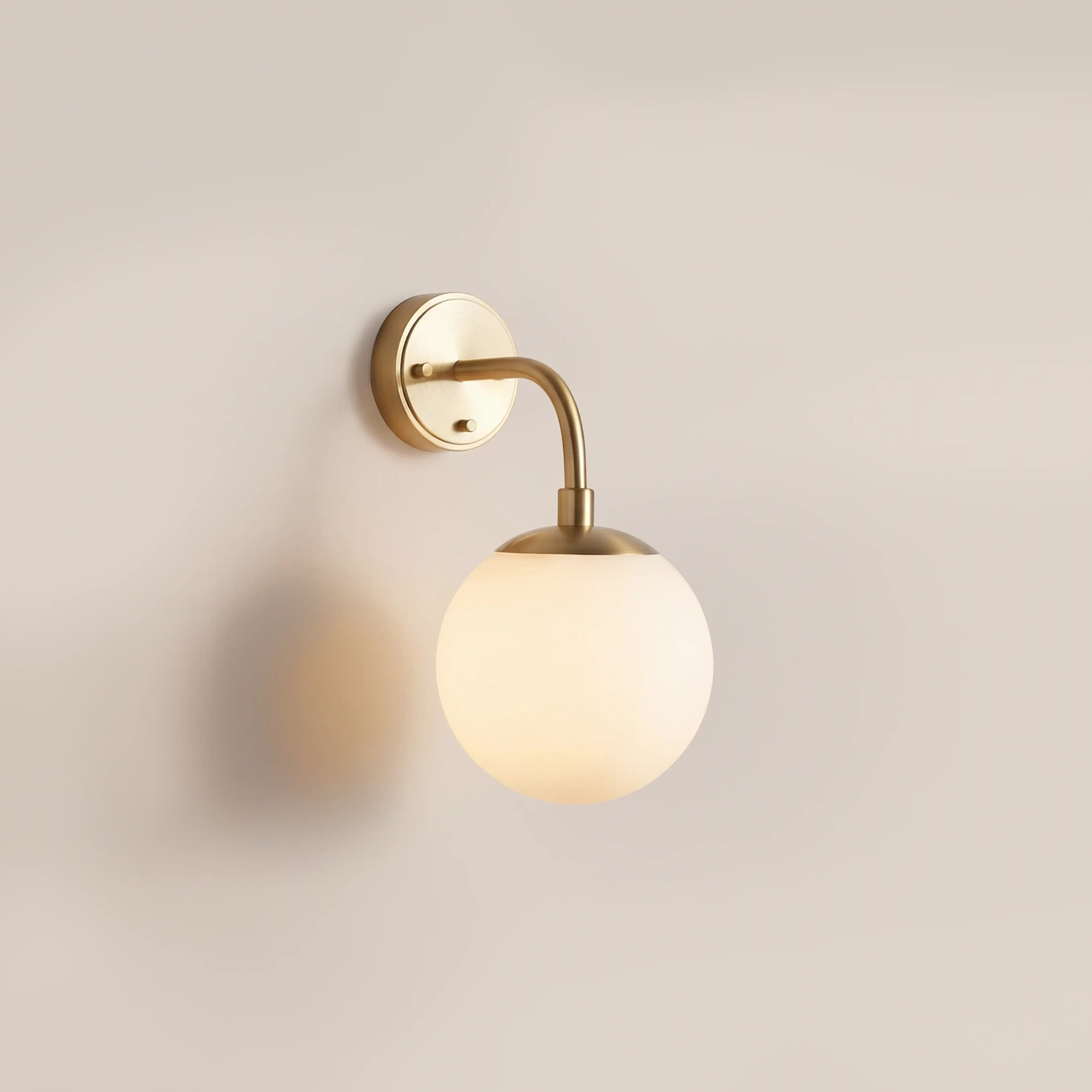 Lyme Wall Light | Opal & Brass - Image 4