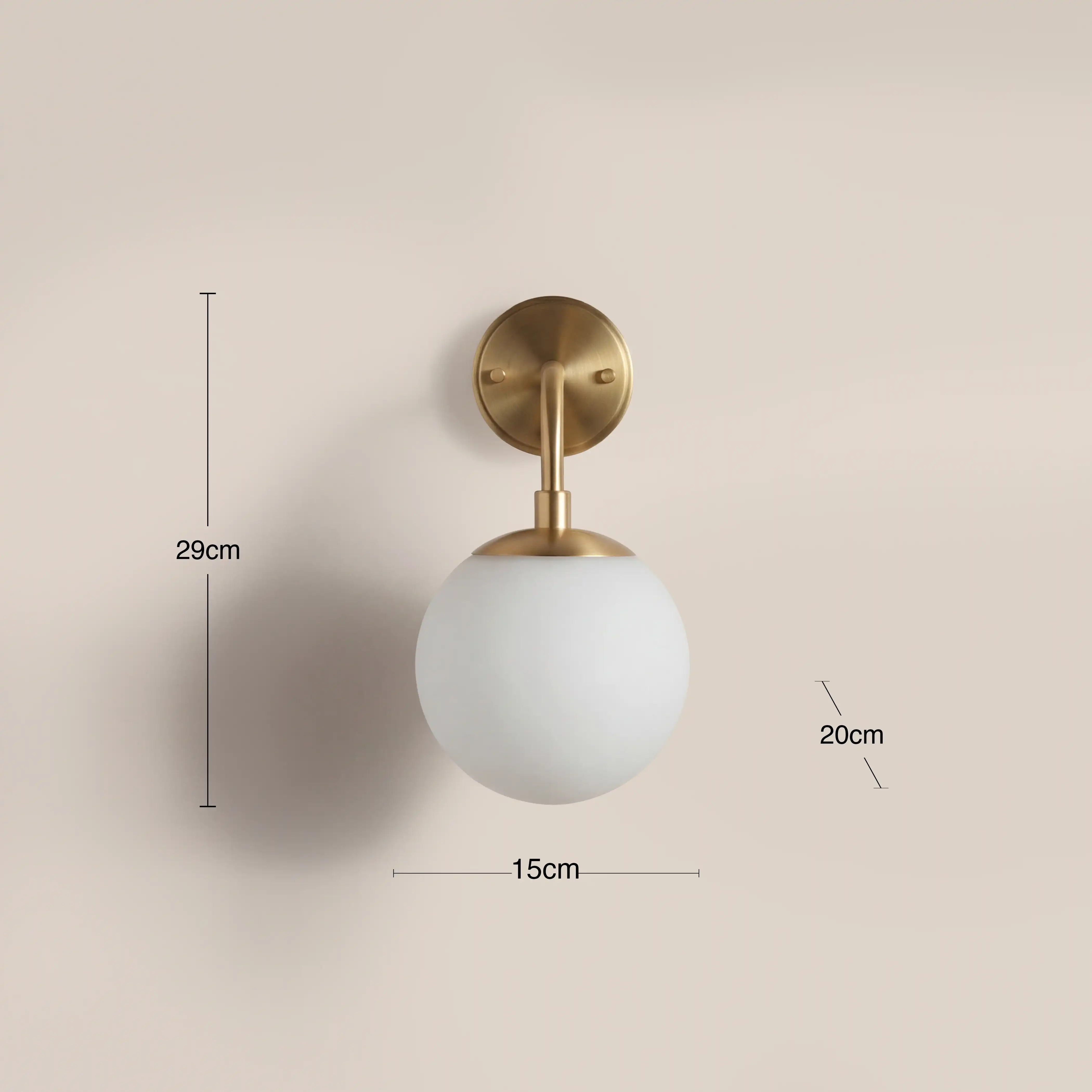 Lyme Wall Light | Opal & Brass - Image 5