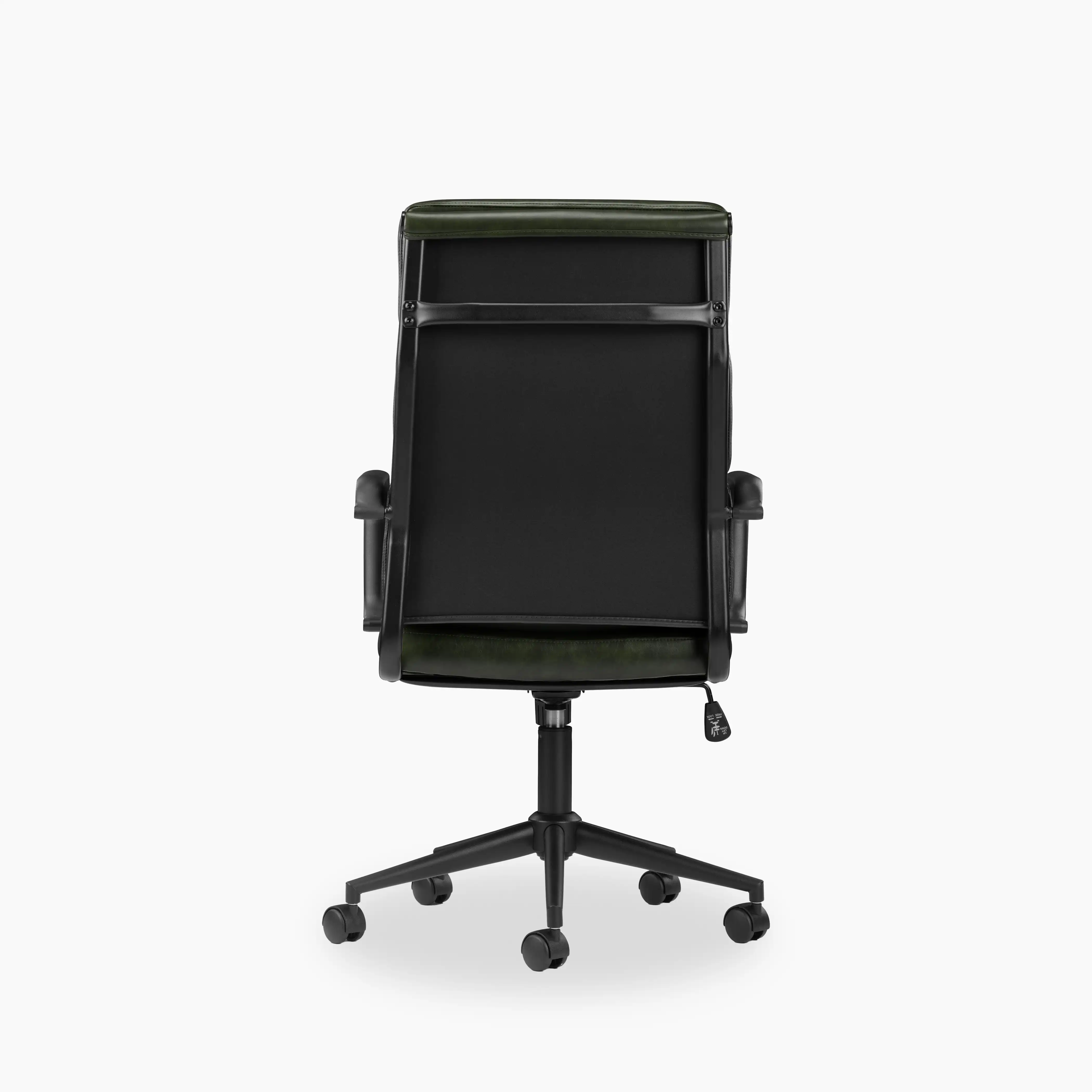 Mae High Back Office Chair | Vintage Green Faux Leather & Black - Image 6