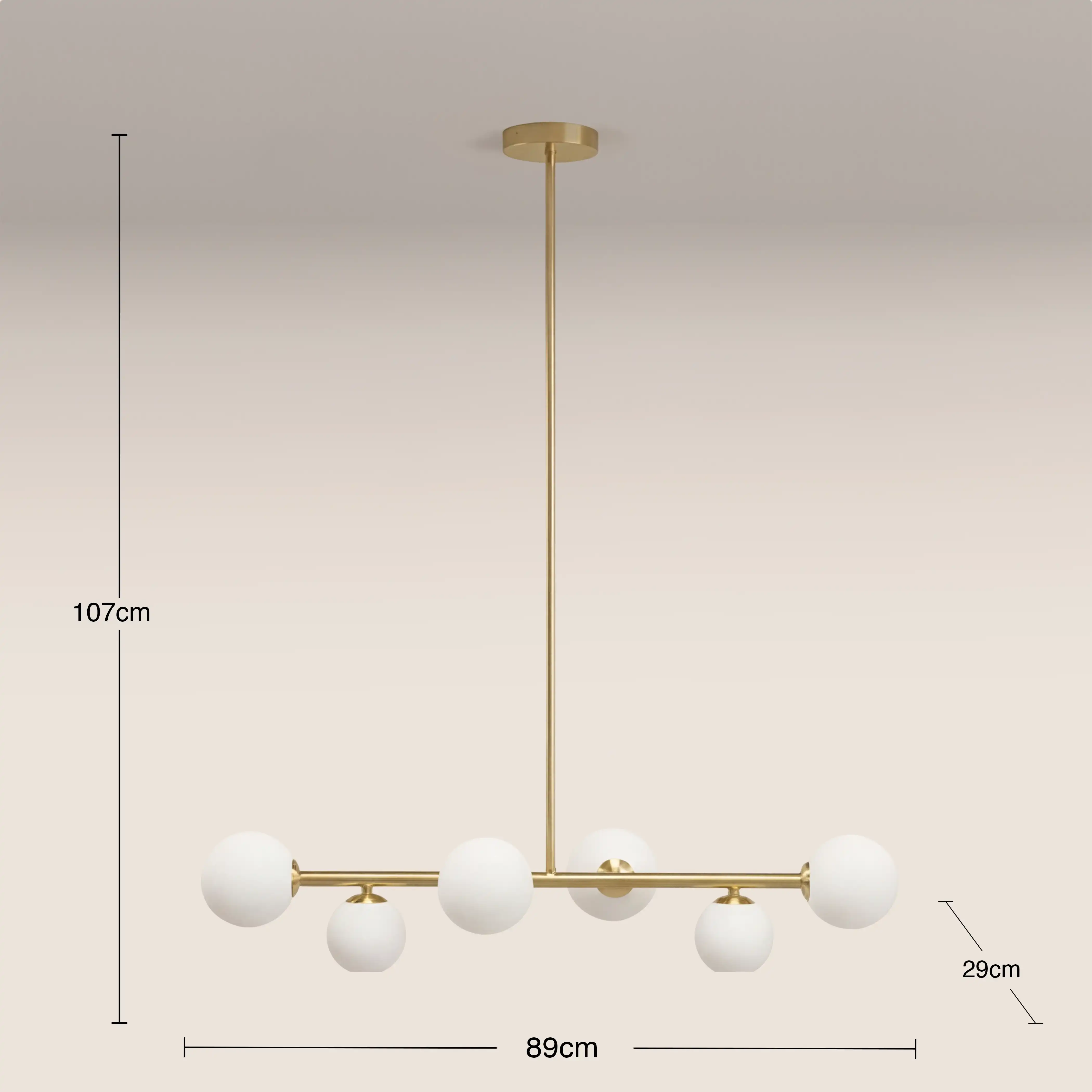 Margot Chandelier | Opal & Brass - Image 5