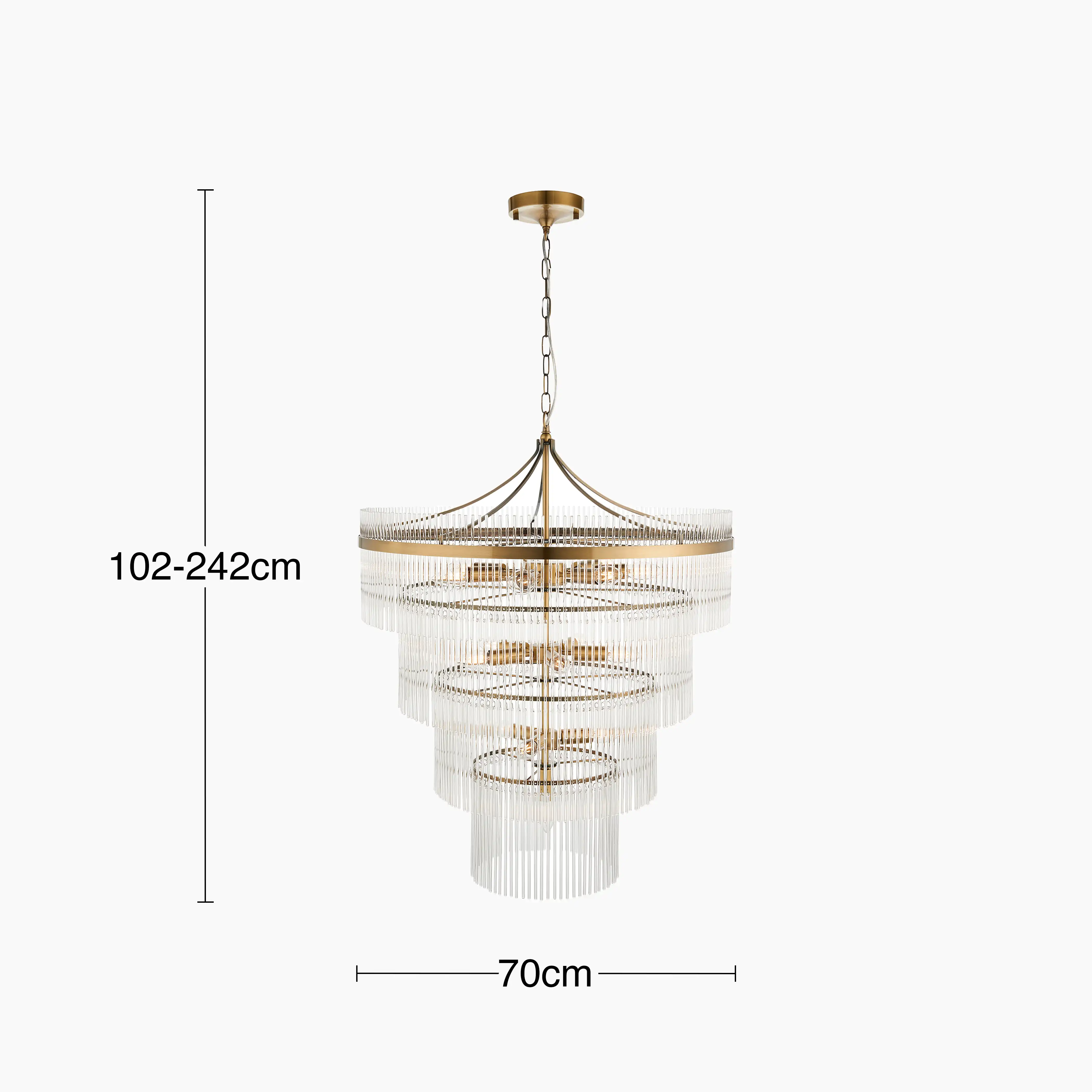 Marietta 16 Light Pendant Light | Brass - Image 5