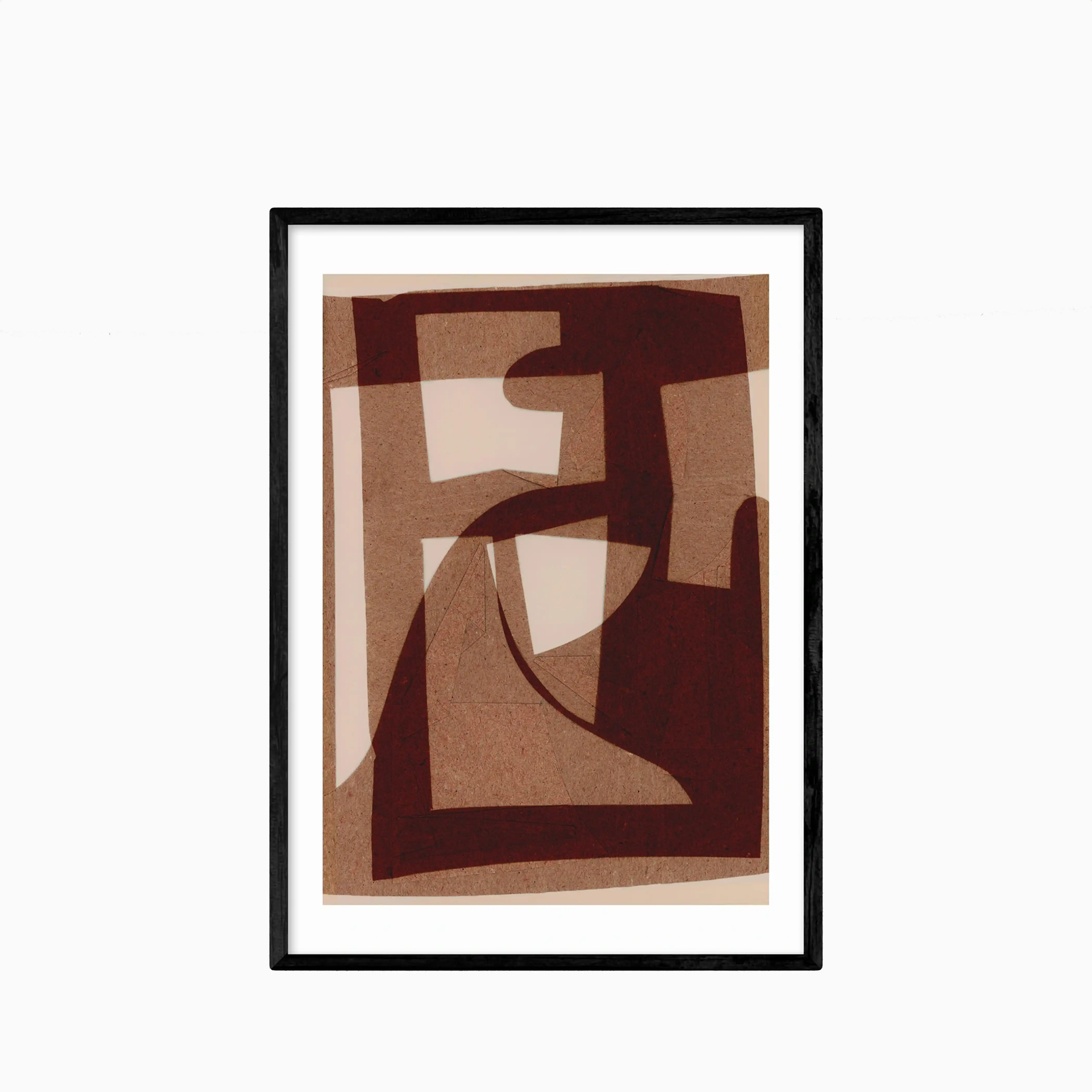 Marron Abstract Graphic Print - Image 2