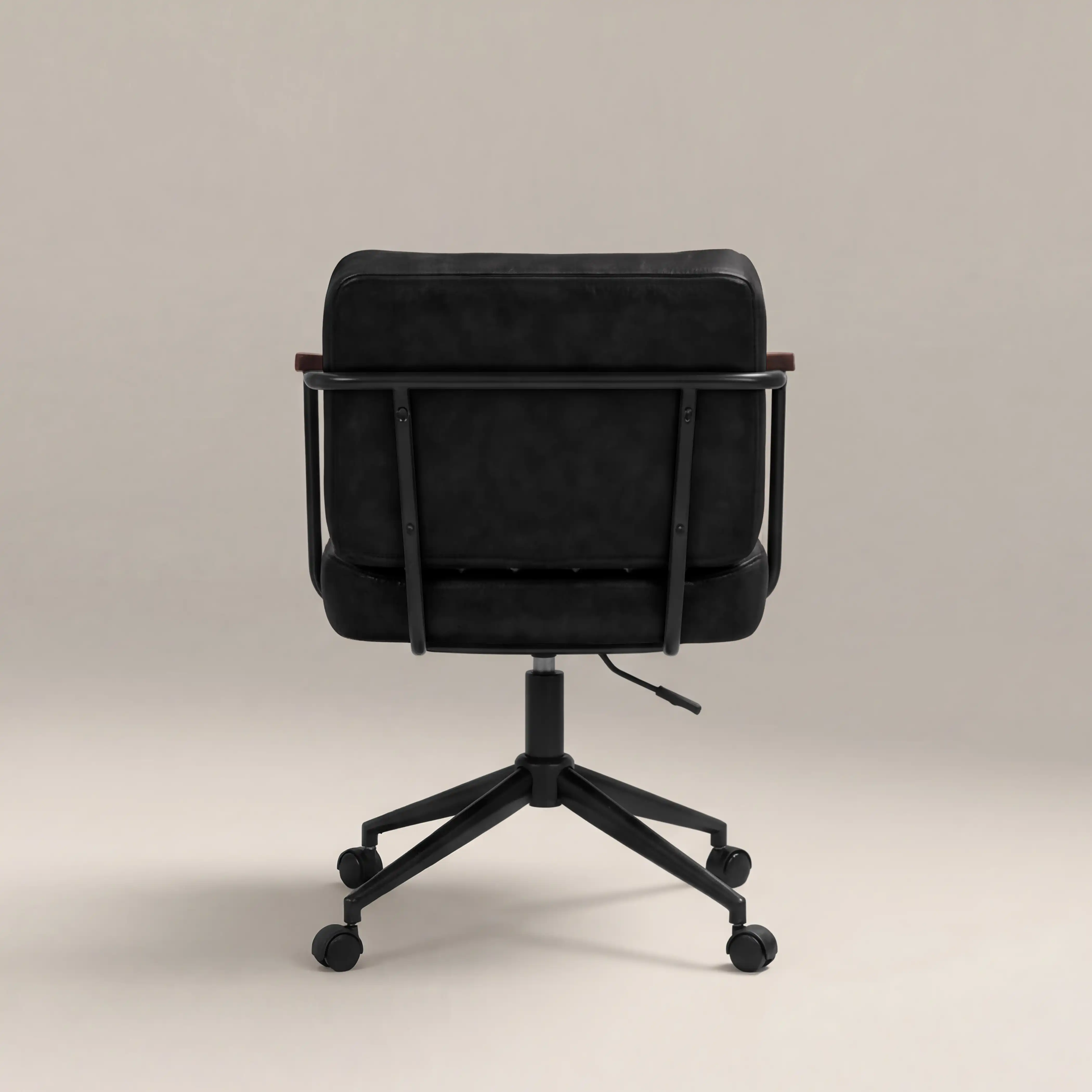 Mason Office Chair | Vintage Black Faux Leather & Black - Image 5
