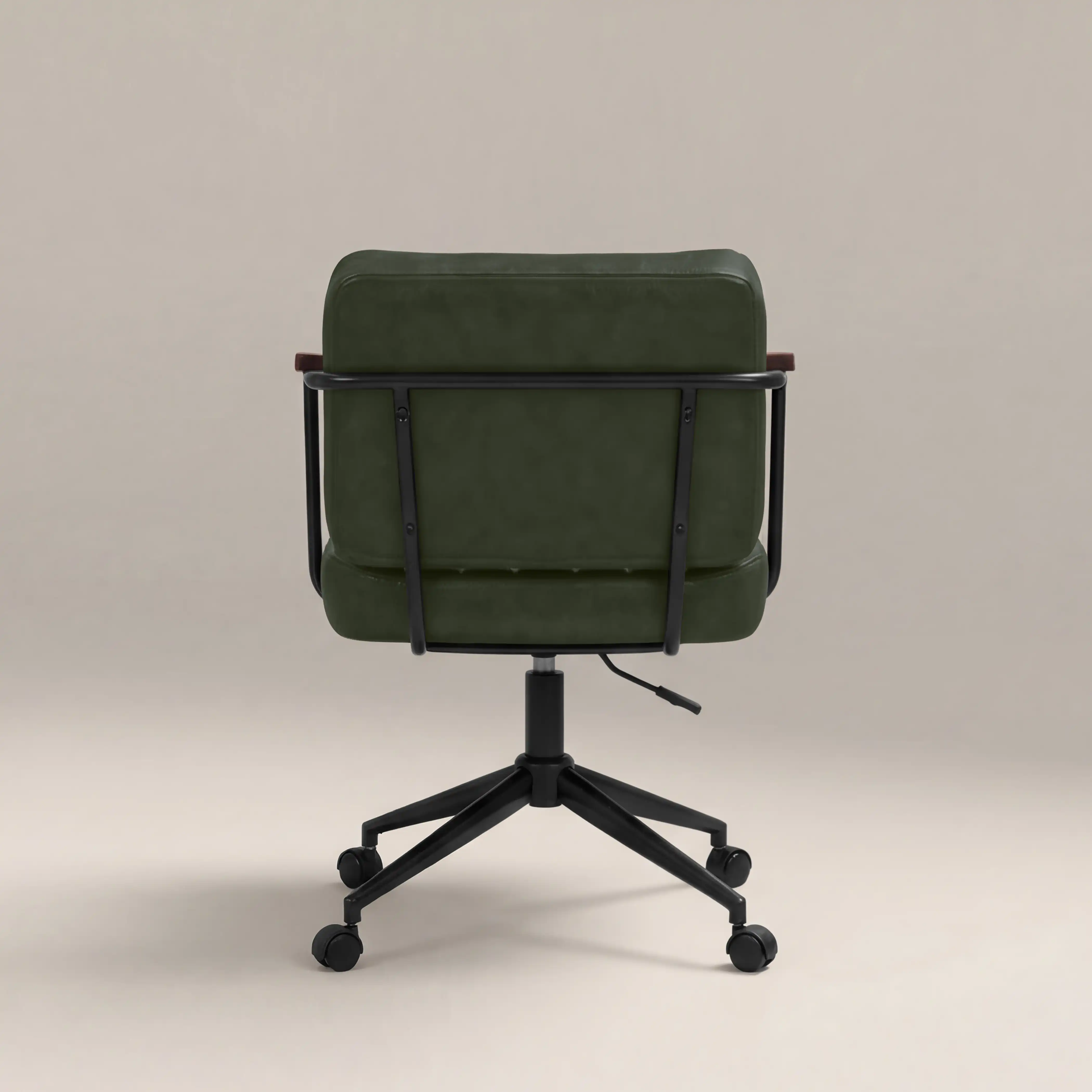 Mason Office Chair | Vintage Green Faux Leather & Black - Image 5