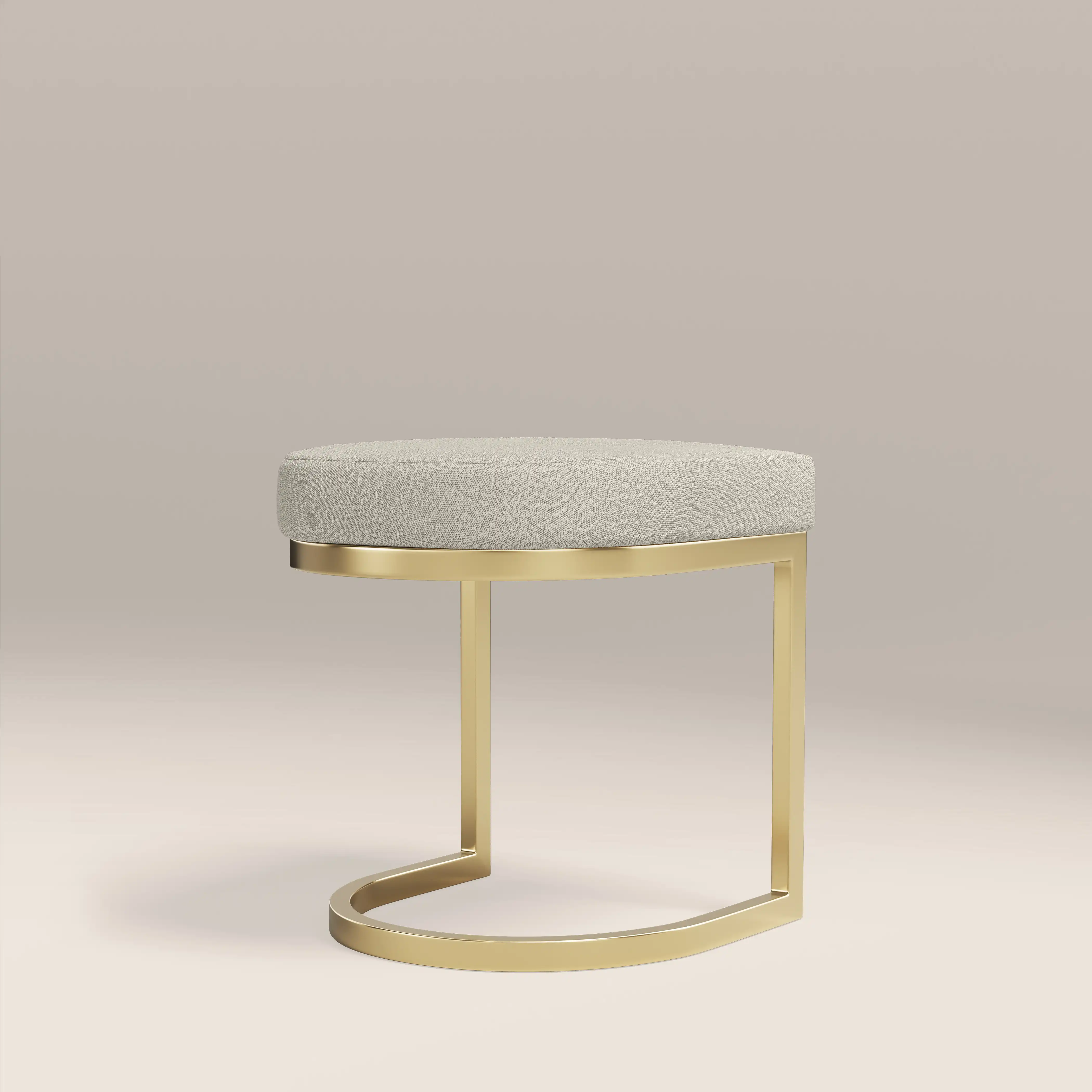 Matteo Low Stool | Speckled Stone Sustainable Boucle - Image 5