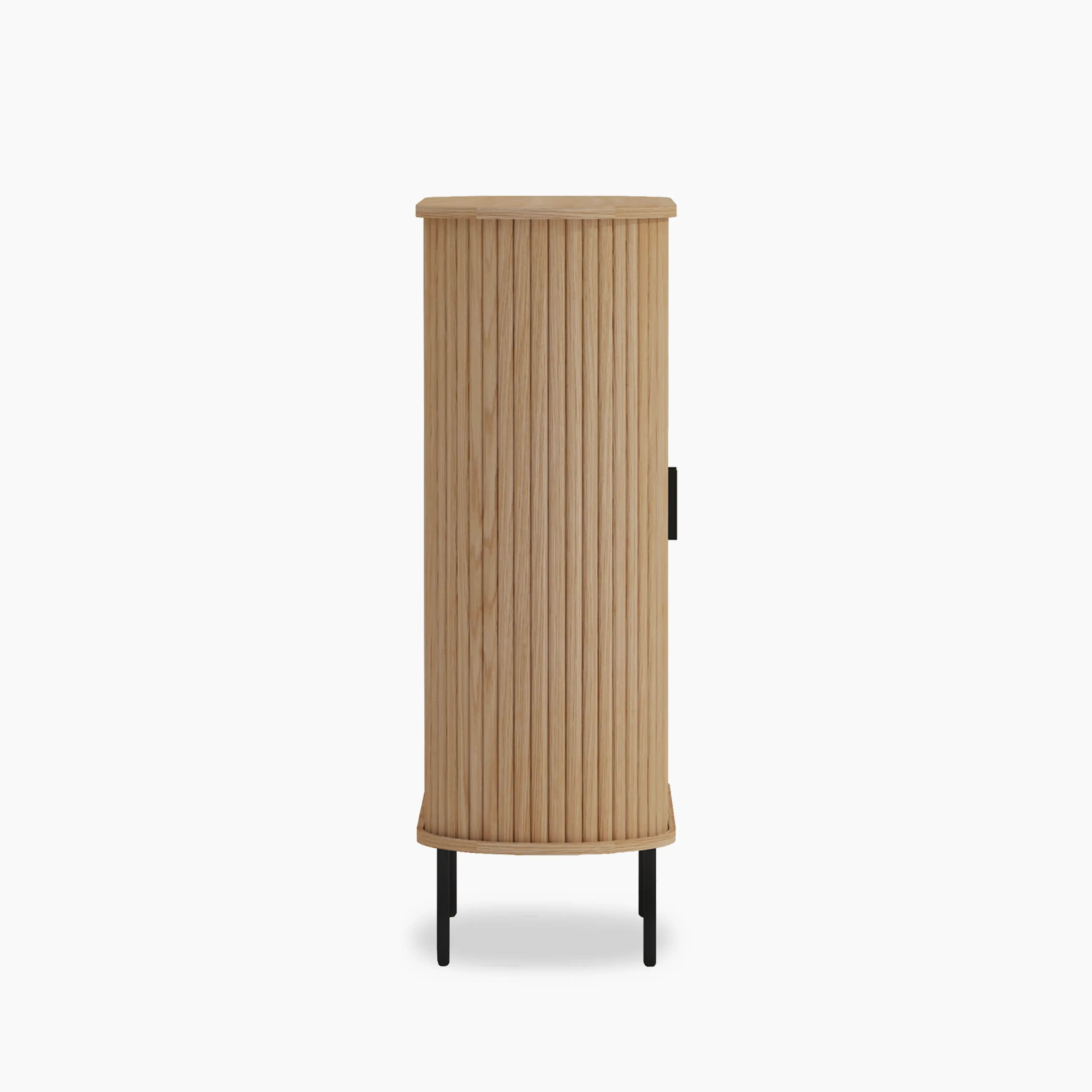 Mika Tall Wooden Sideboard | Oak & Black - Image 4