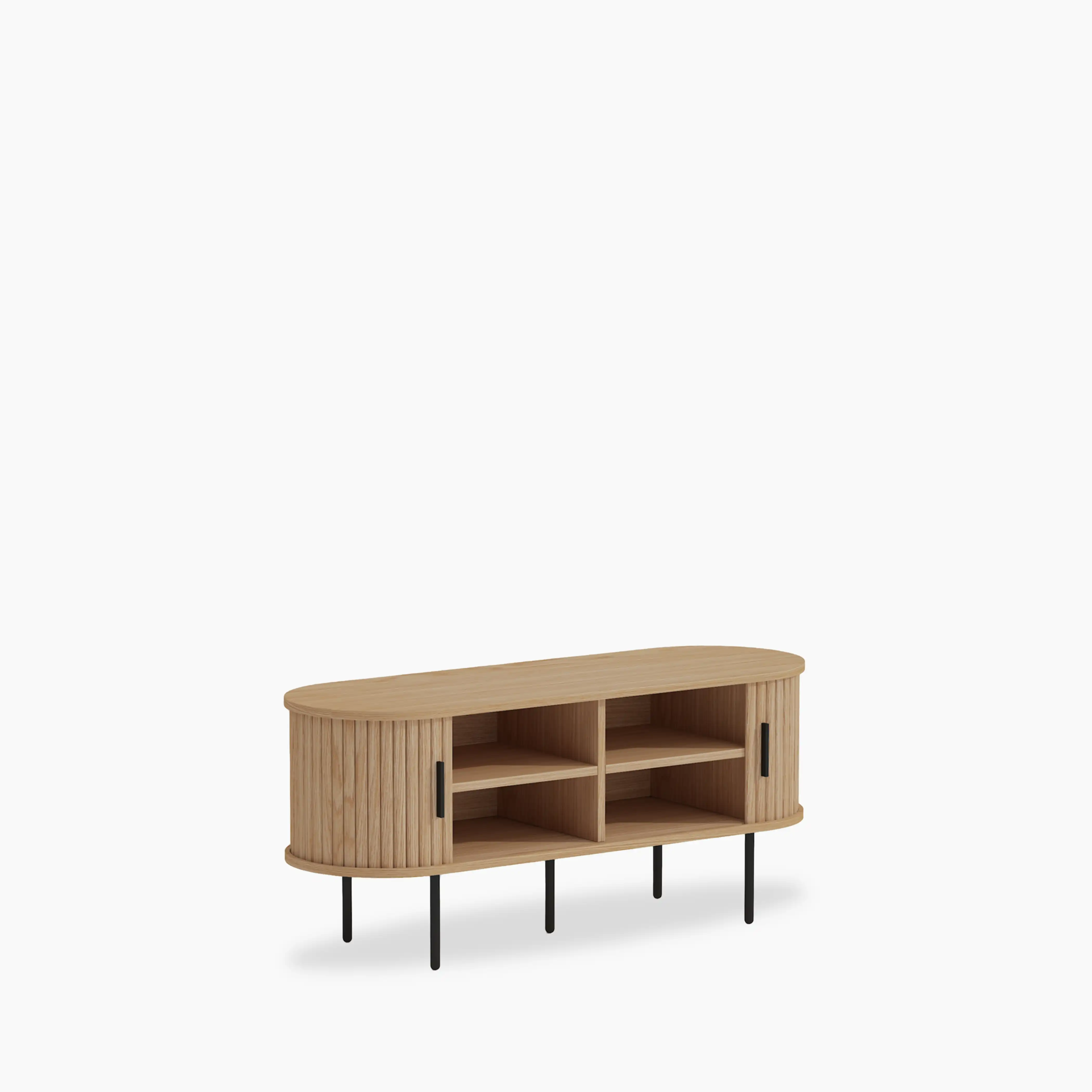 Mika Wooden TV Stand | Oak & Black - Image 6