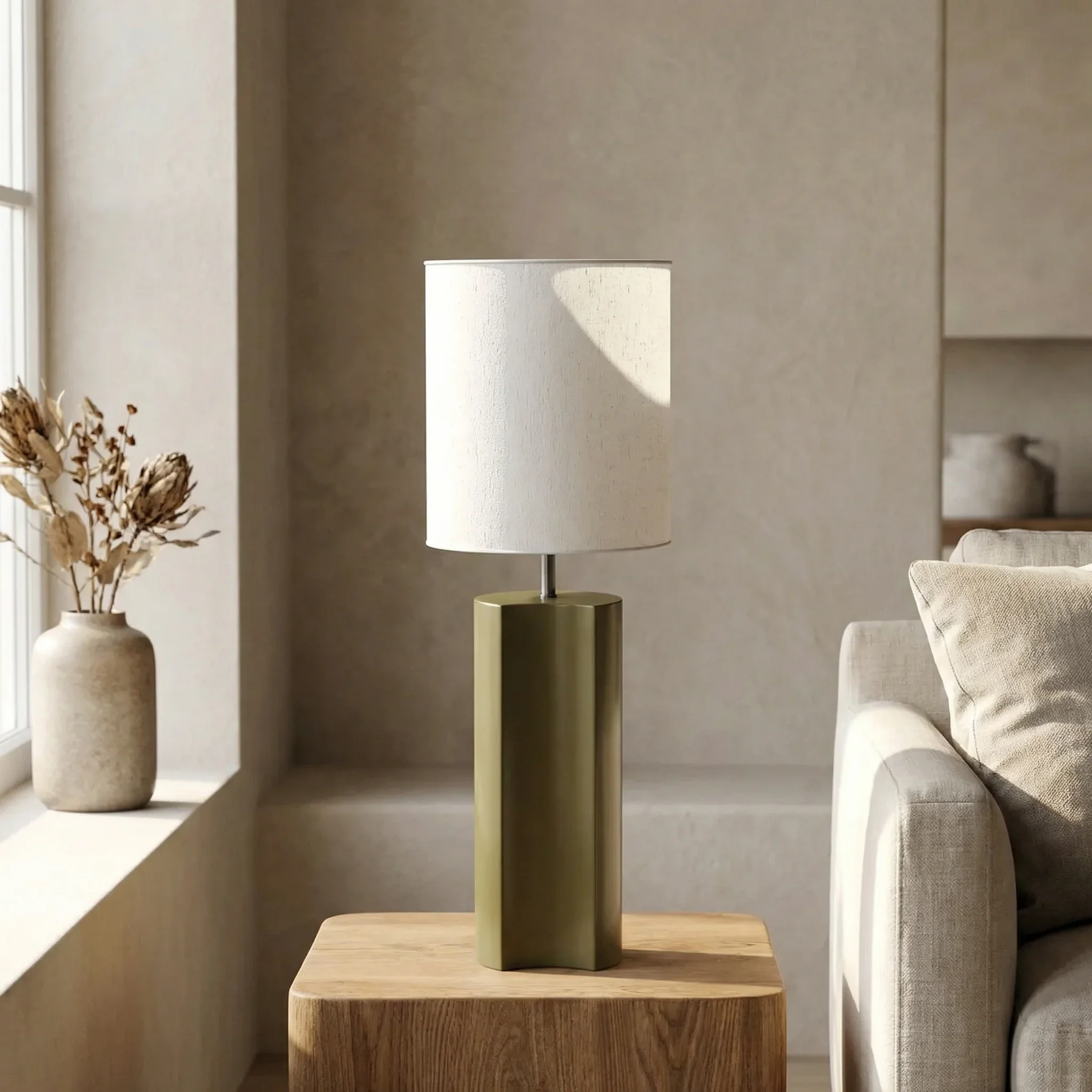 Milad Table Lamp | High Gloss Clay Green