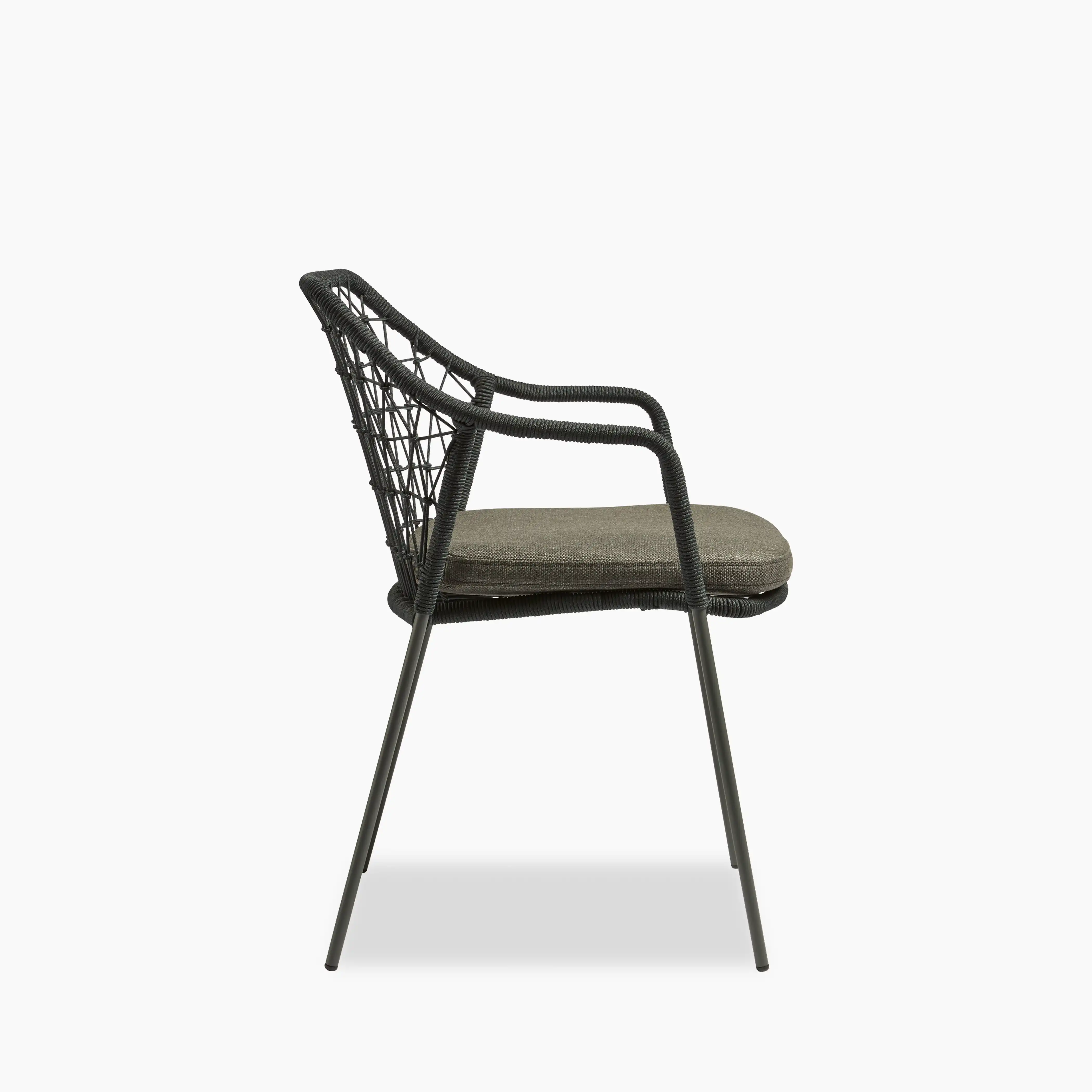 Milan Carver Dining Chair | Anthracite Grey & Black - Image 2
