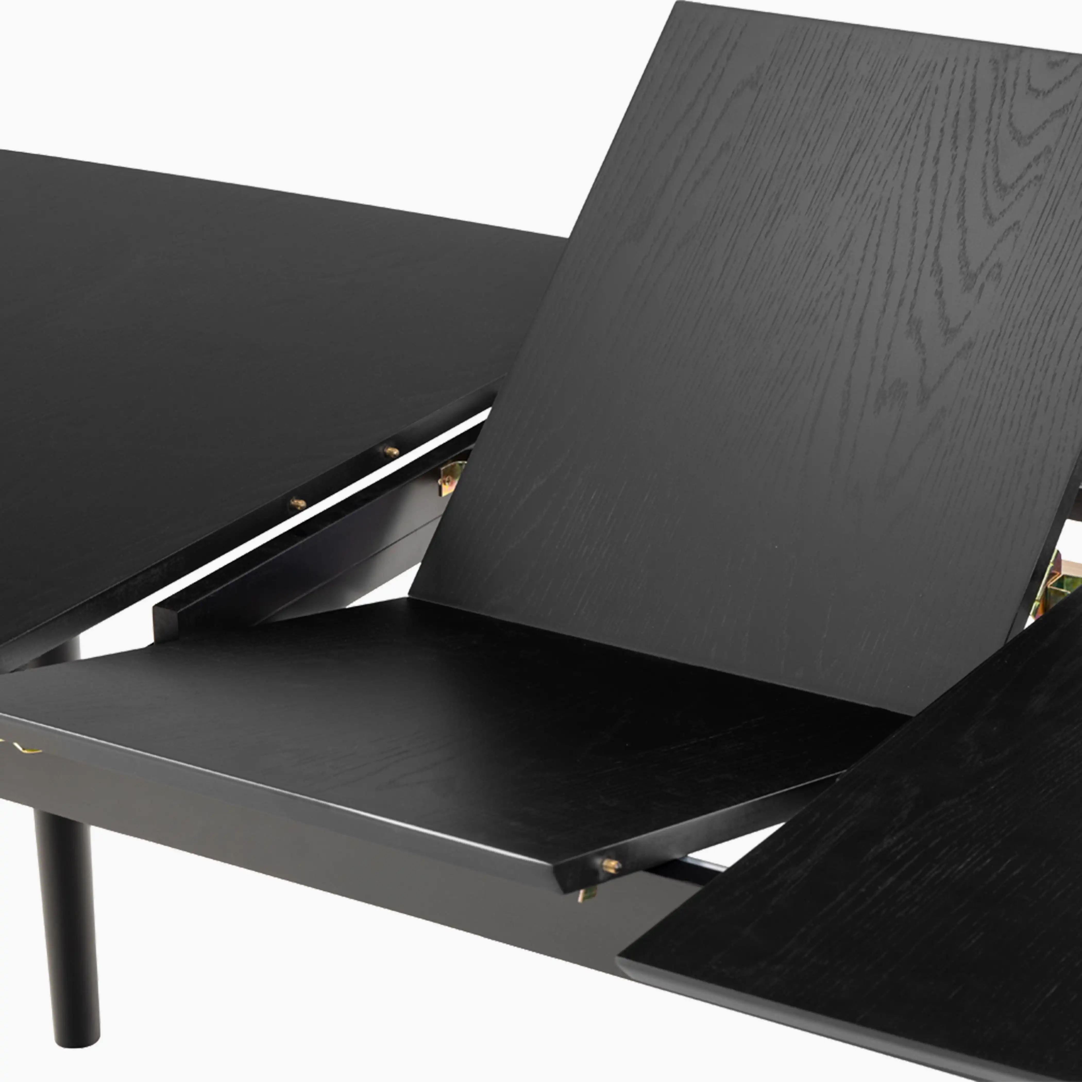 Montreux 6-10 Seat Rectangle Wooden Extendable Dining Table | Black - Image 5