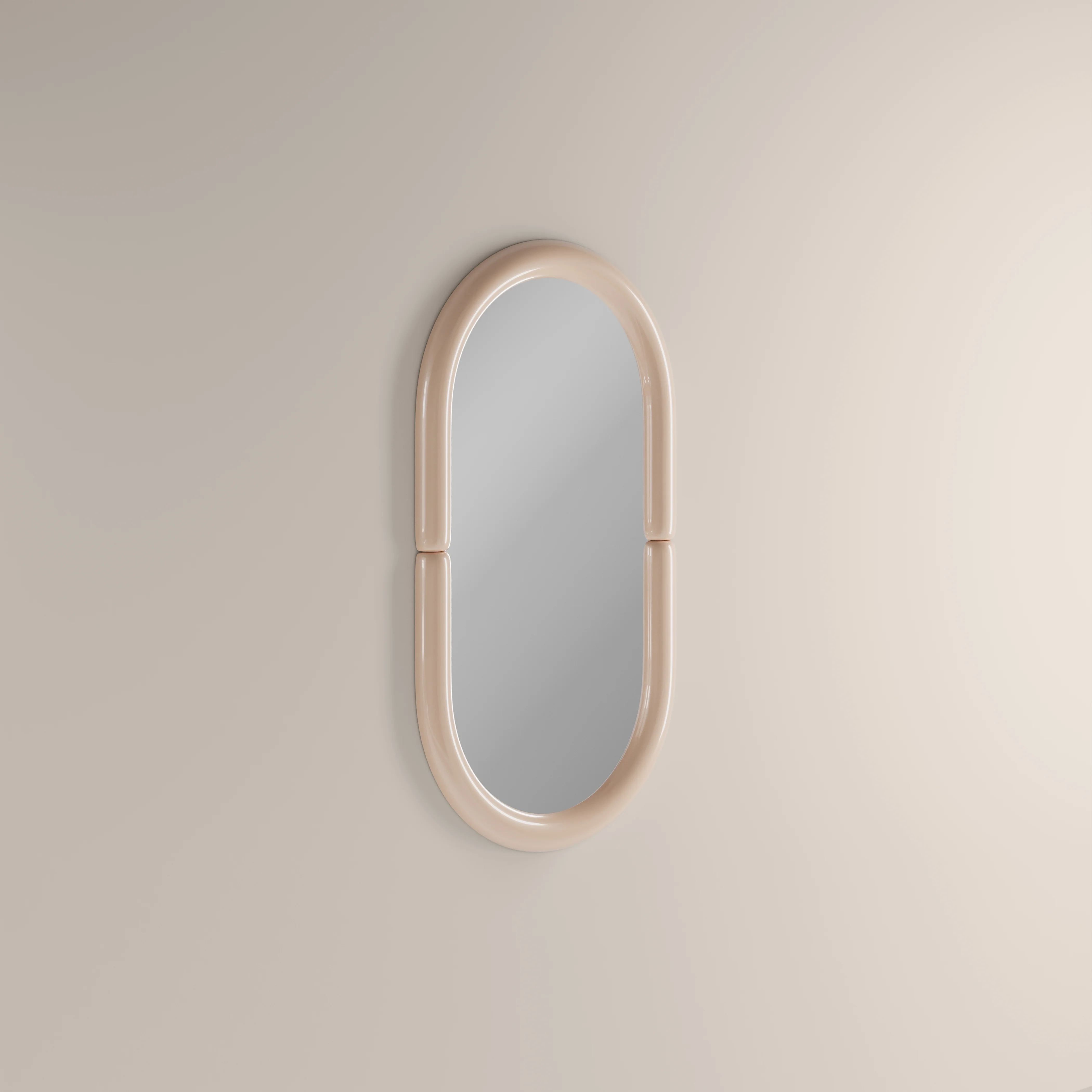 Morris Oval Full Length Mirror, 150 x 77 cm |  High Gloss Nude - Image 3