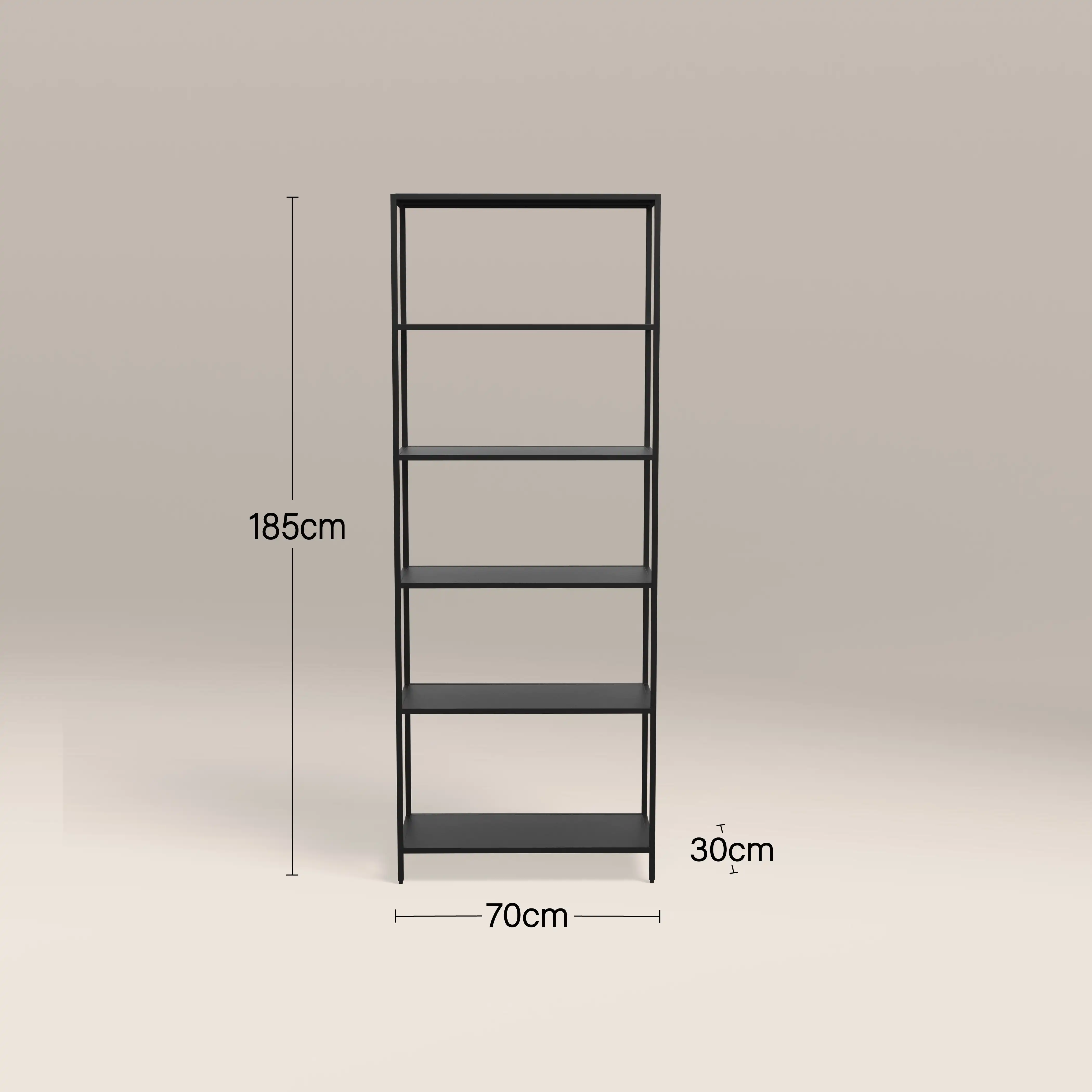 Newcastle Tall Bookcase | Black - Image 4