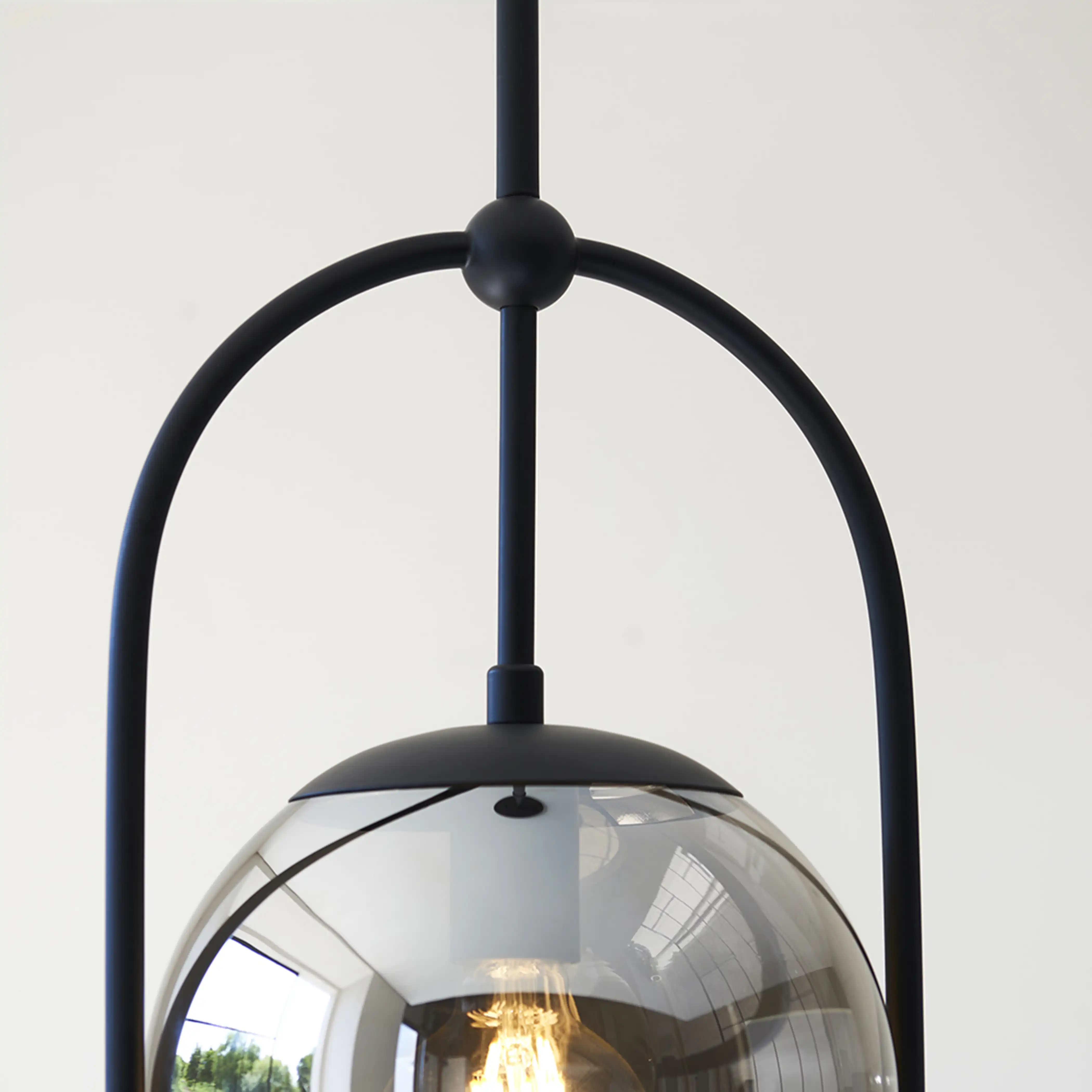 Niamh Pendant Light | Smokey Grey & Black - Image 7