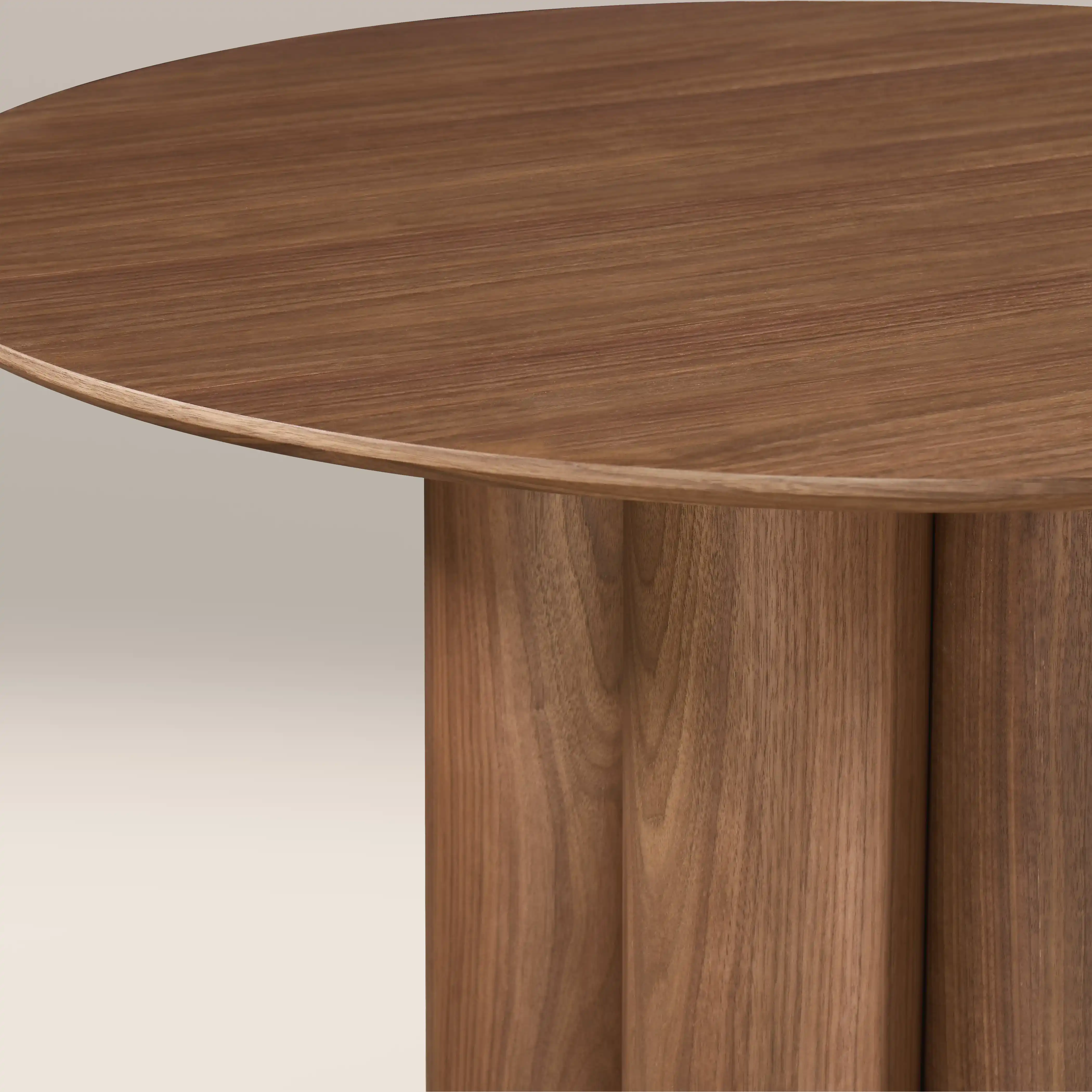 Noelle Round Wooden Coffee Table | Walnut - Image 3