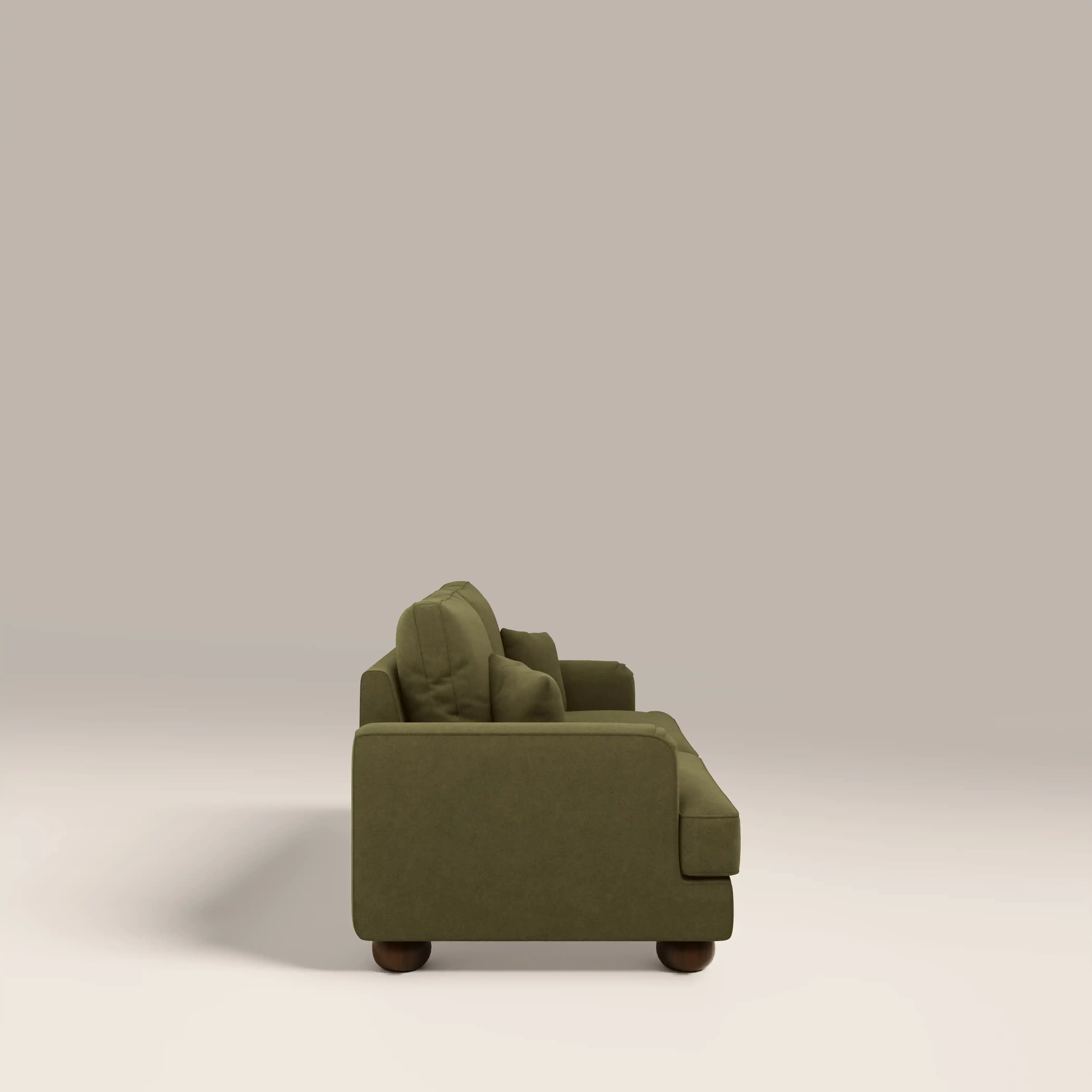 Nola 2 Seater Sofa | Moss Green Sustainable Mohair Velvet - Image 4