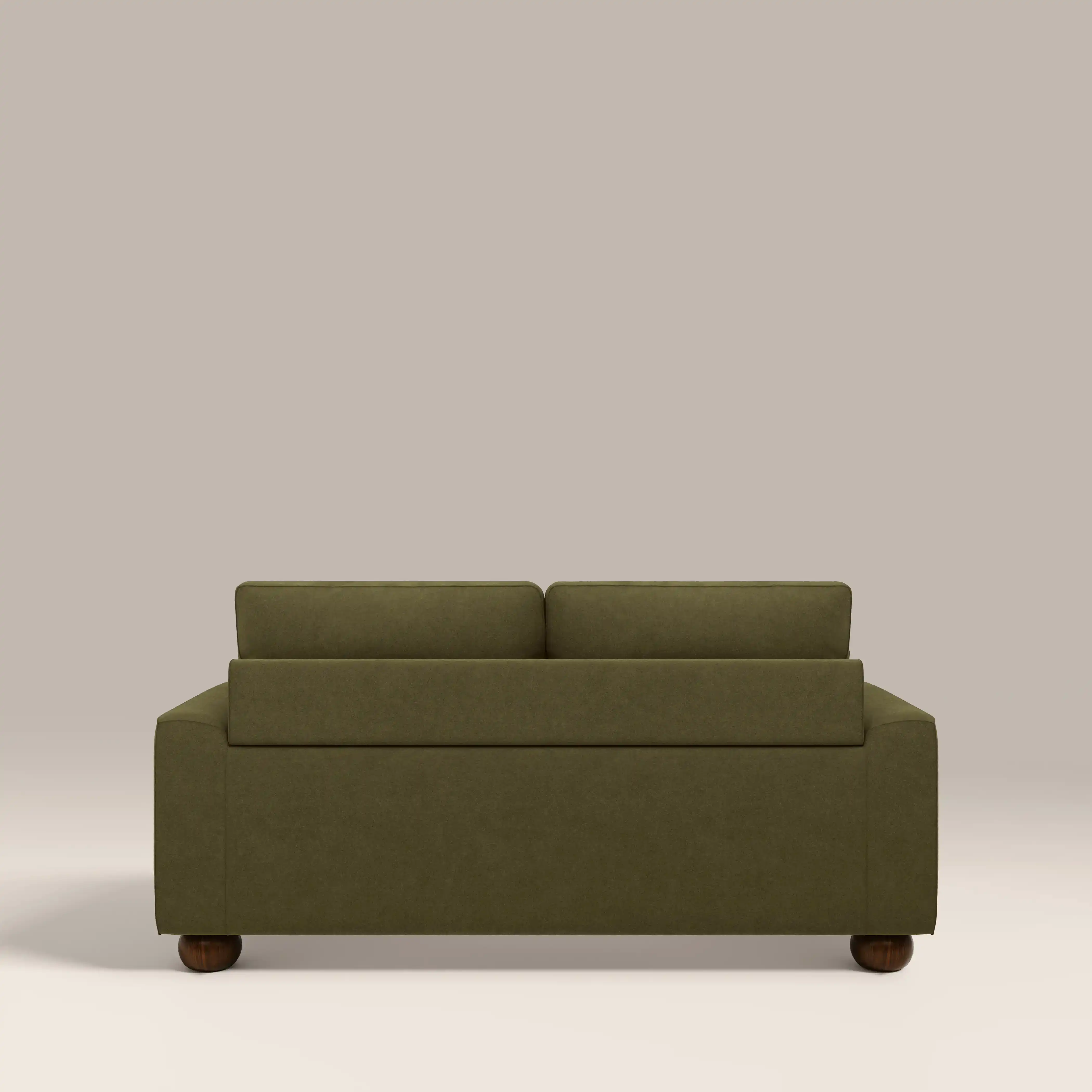 Nola 2 Seater Sofa | Moss Green Sustainable Mohair Velvet - Image 6
