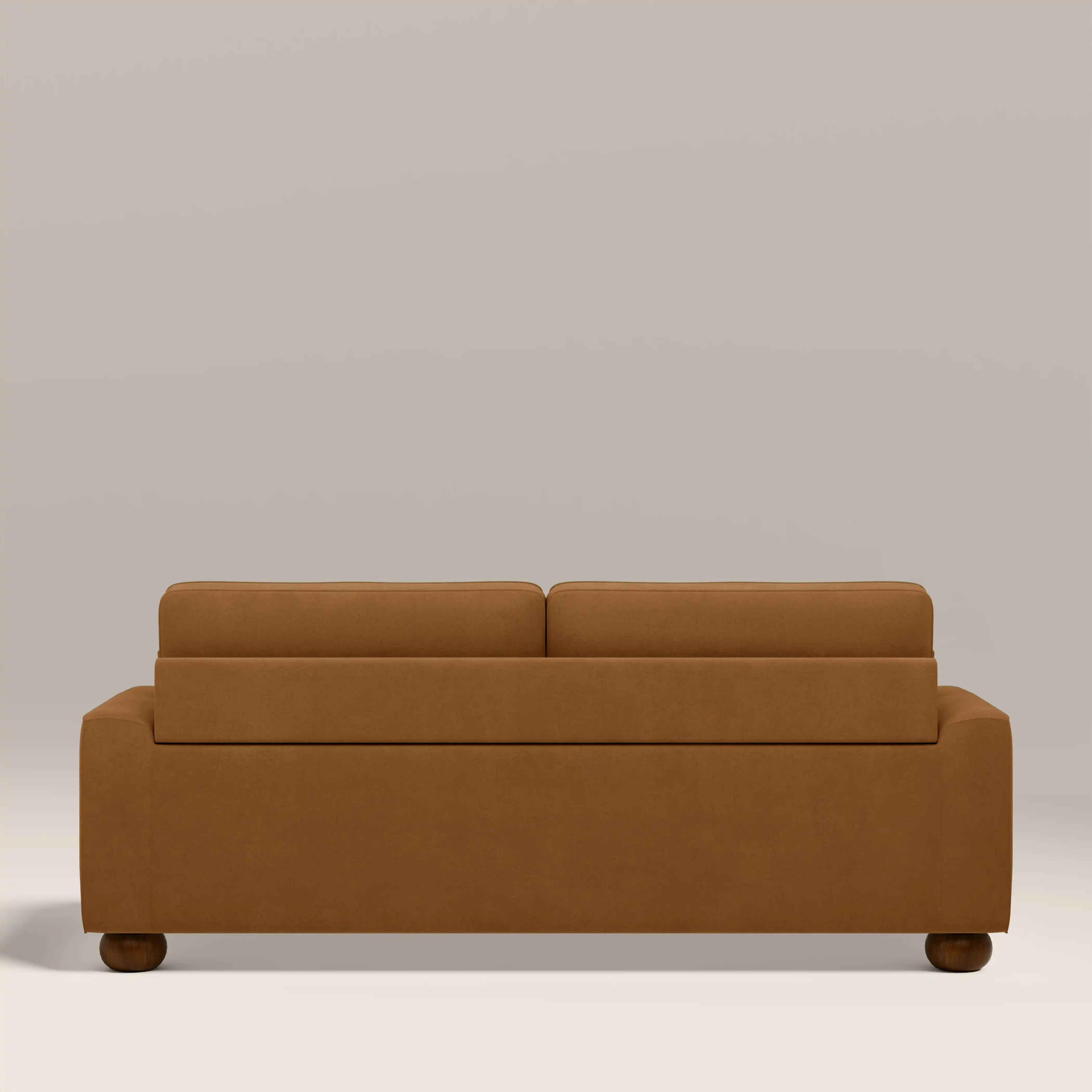 Nola 3 Seater Sofa | Caramel Brown Sustainable Mohair Velvet - Image 6