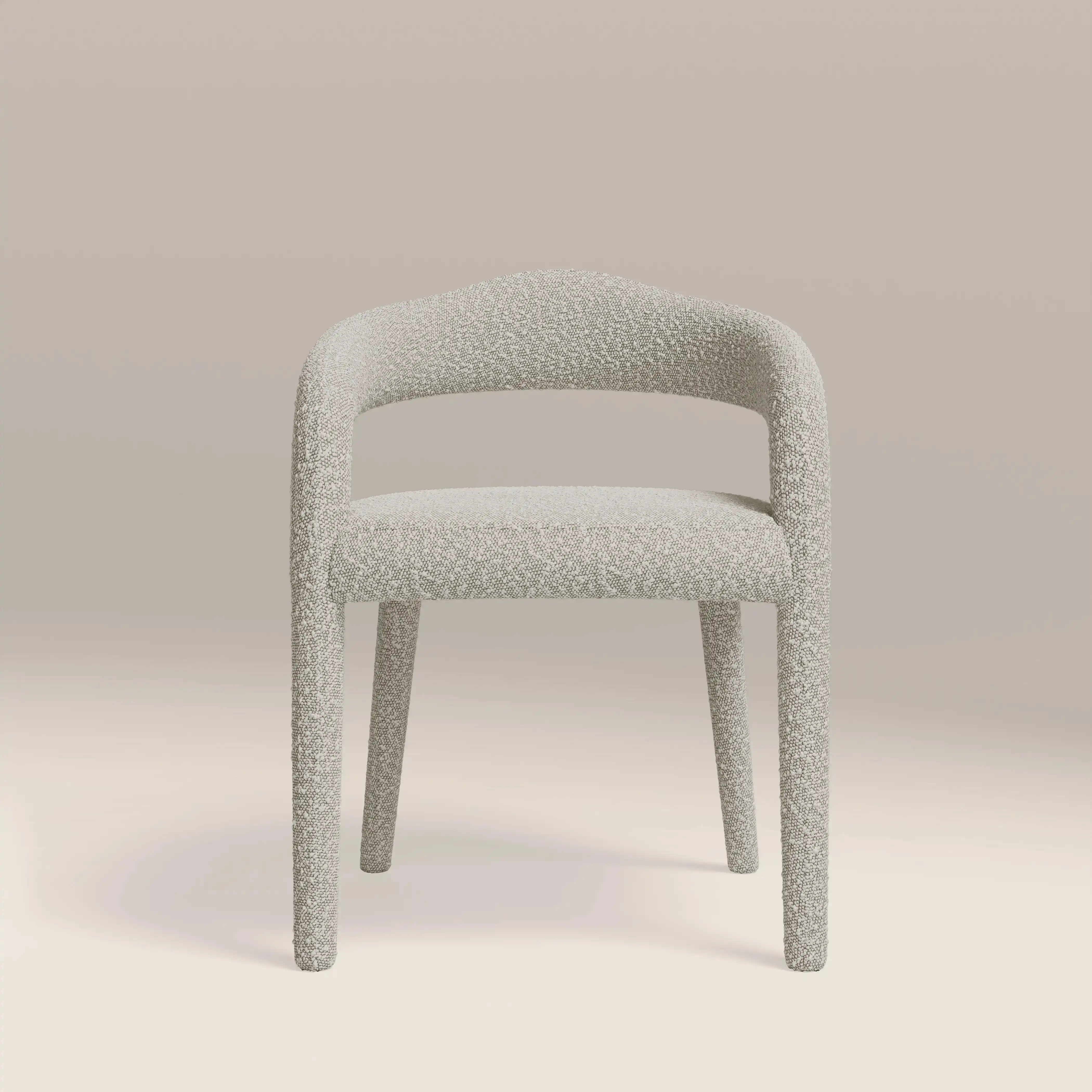Ophelia Carver Dining Chair | Speckled Stone Sustainable Boucle - Image 3