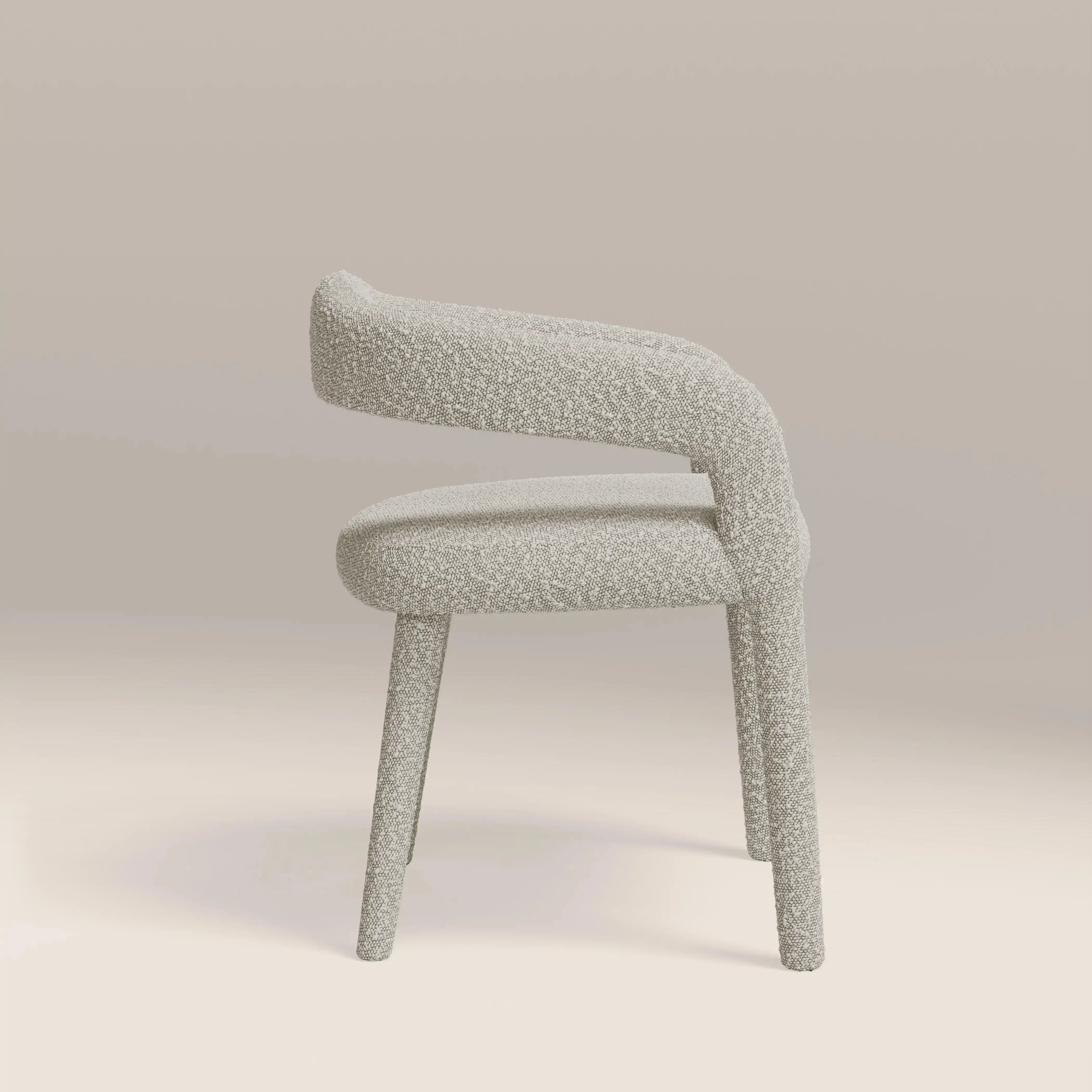 Ophelia Carver Dining Chair | Speckled Stone Sustainable Boucle - Image 5