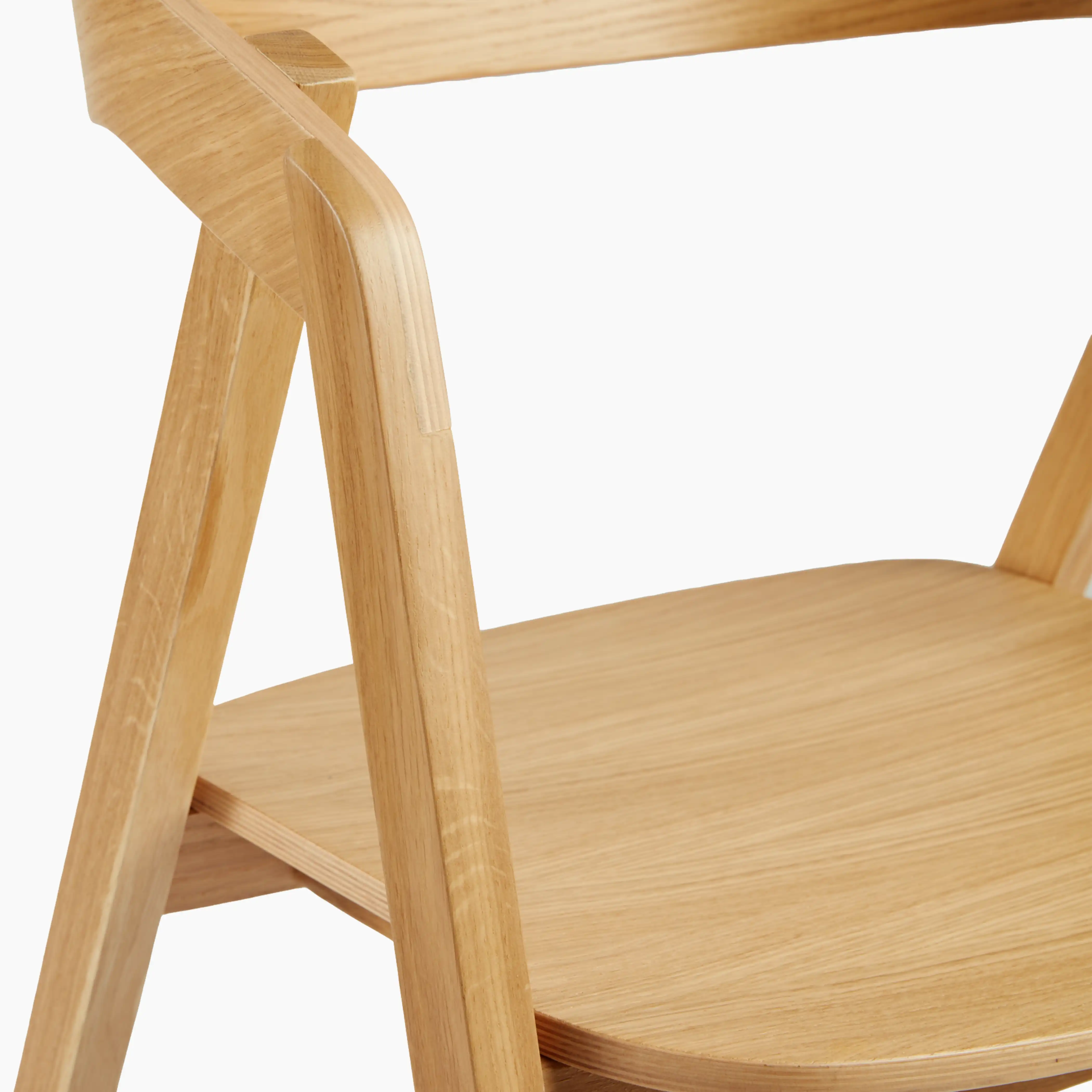 Osaka Stackable Wooden Carver Dining Chair | Oak - Image 4