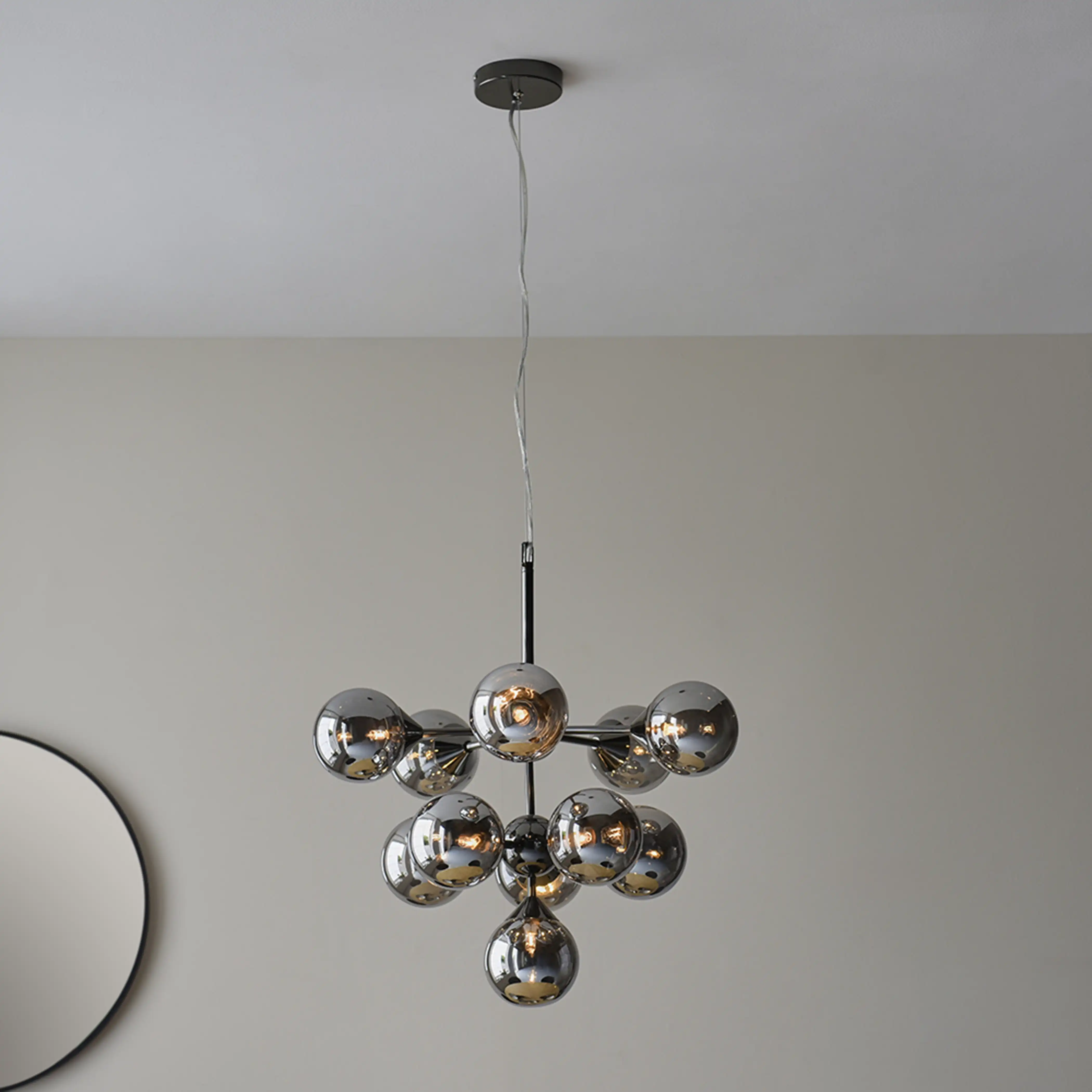 Oscar 11 Light Pendant Light | Black - Image 7