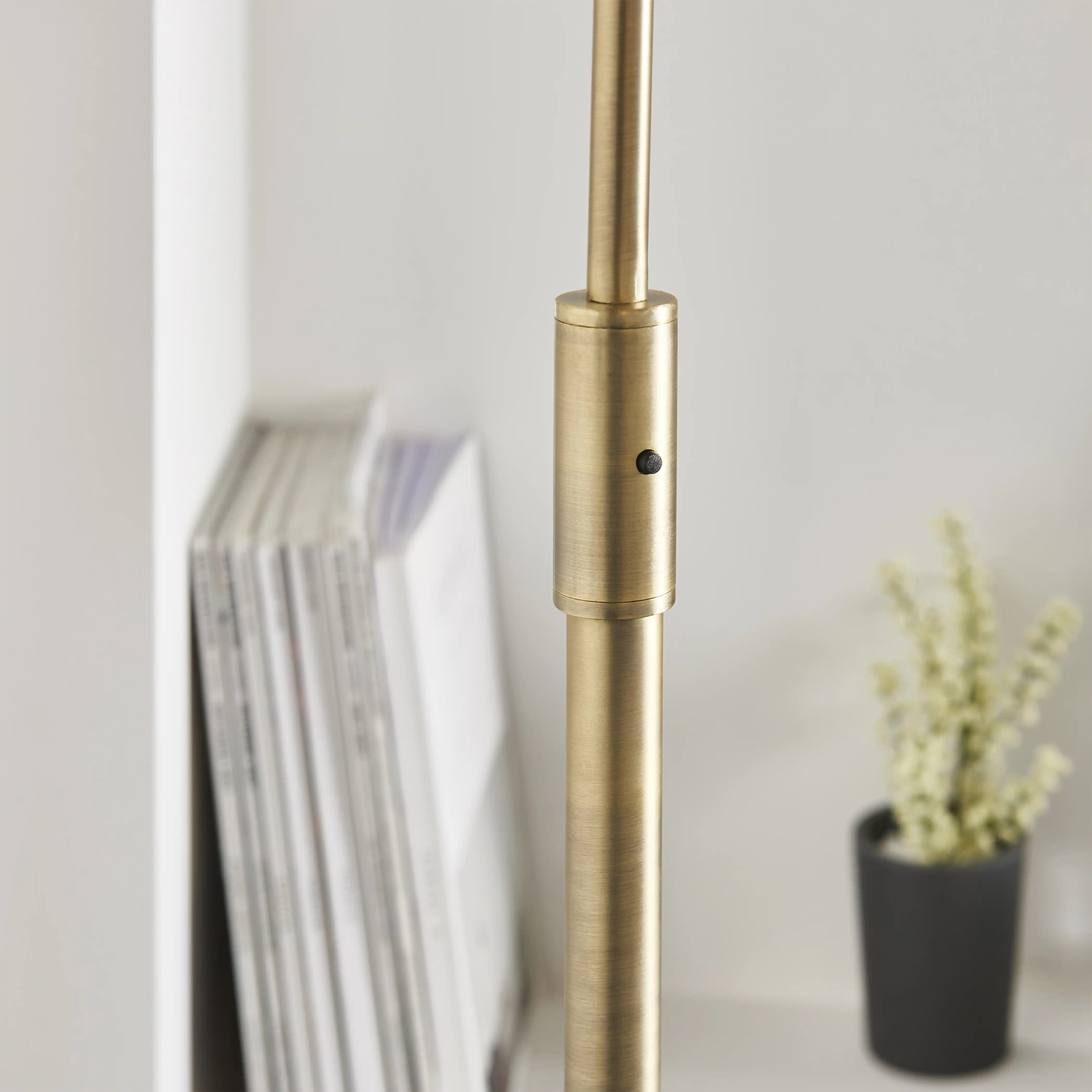 Otto Arched Floor Lamp | Opal & Black - Image 6