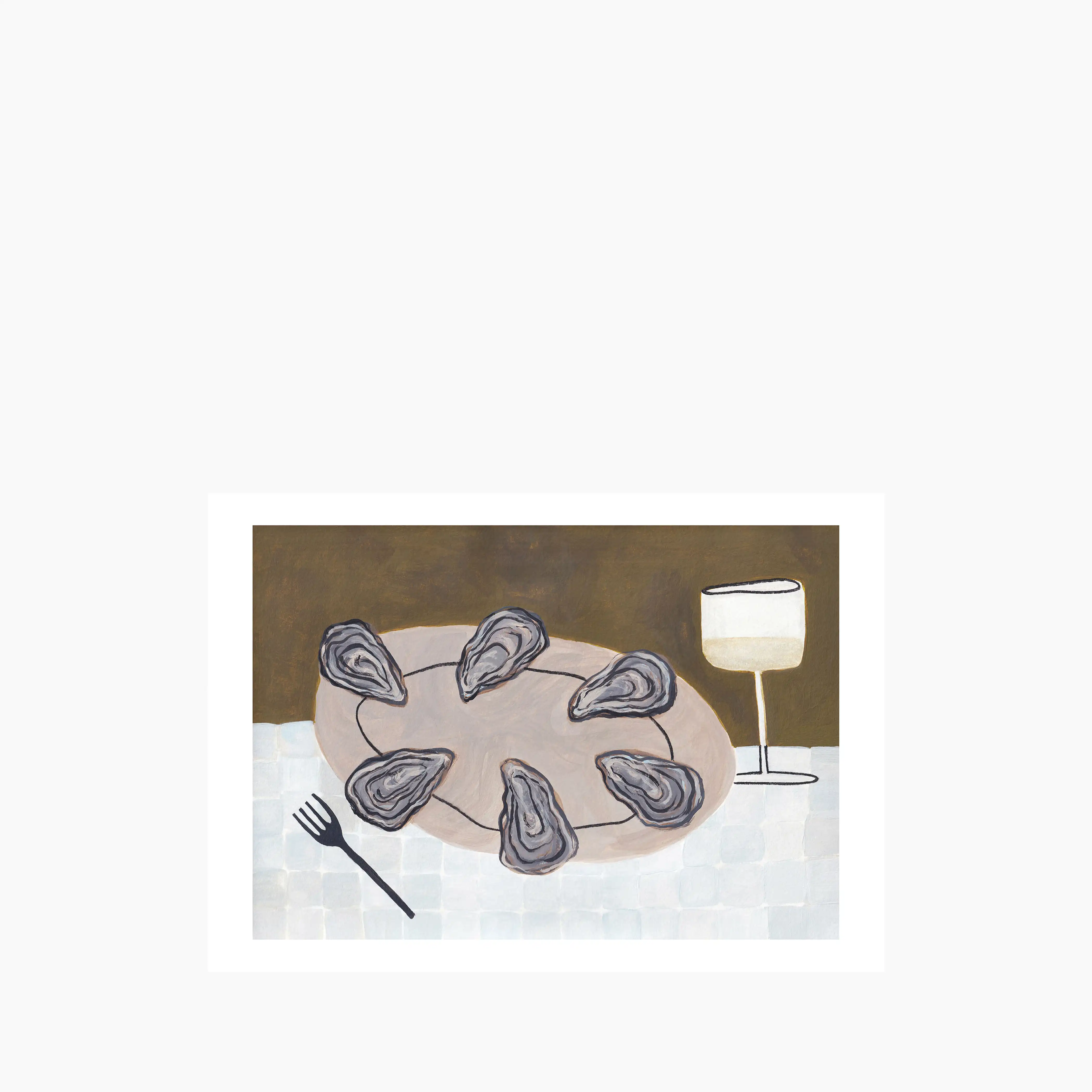 Oysters Please Graphic Print