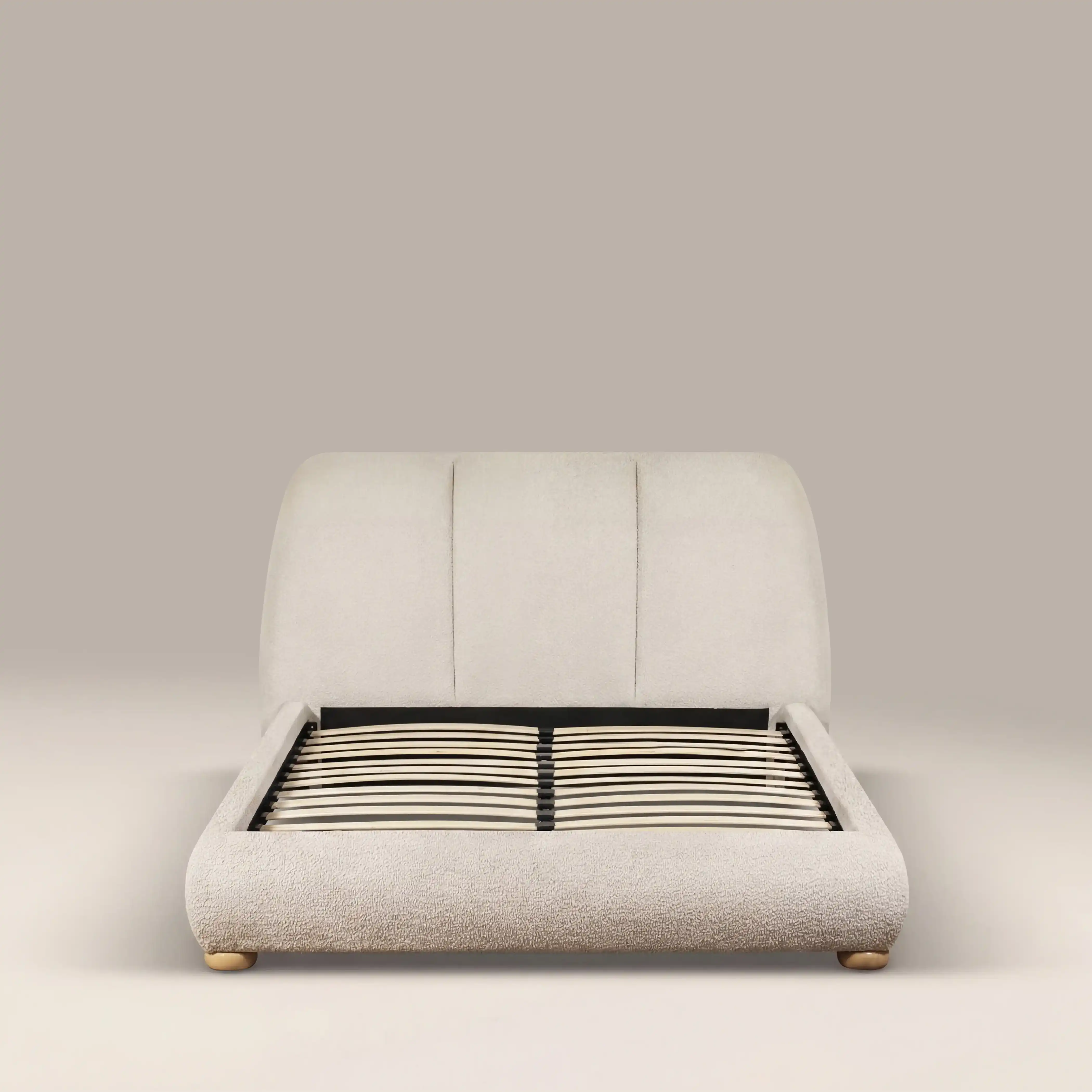 Paro King Bed | Ivory Boucle & Natural - Image 3