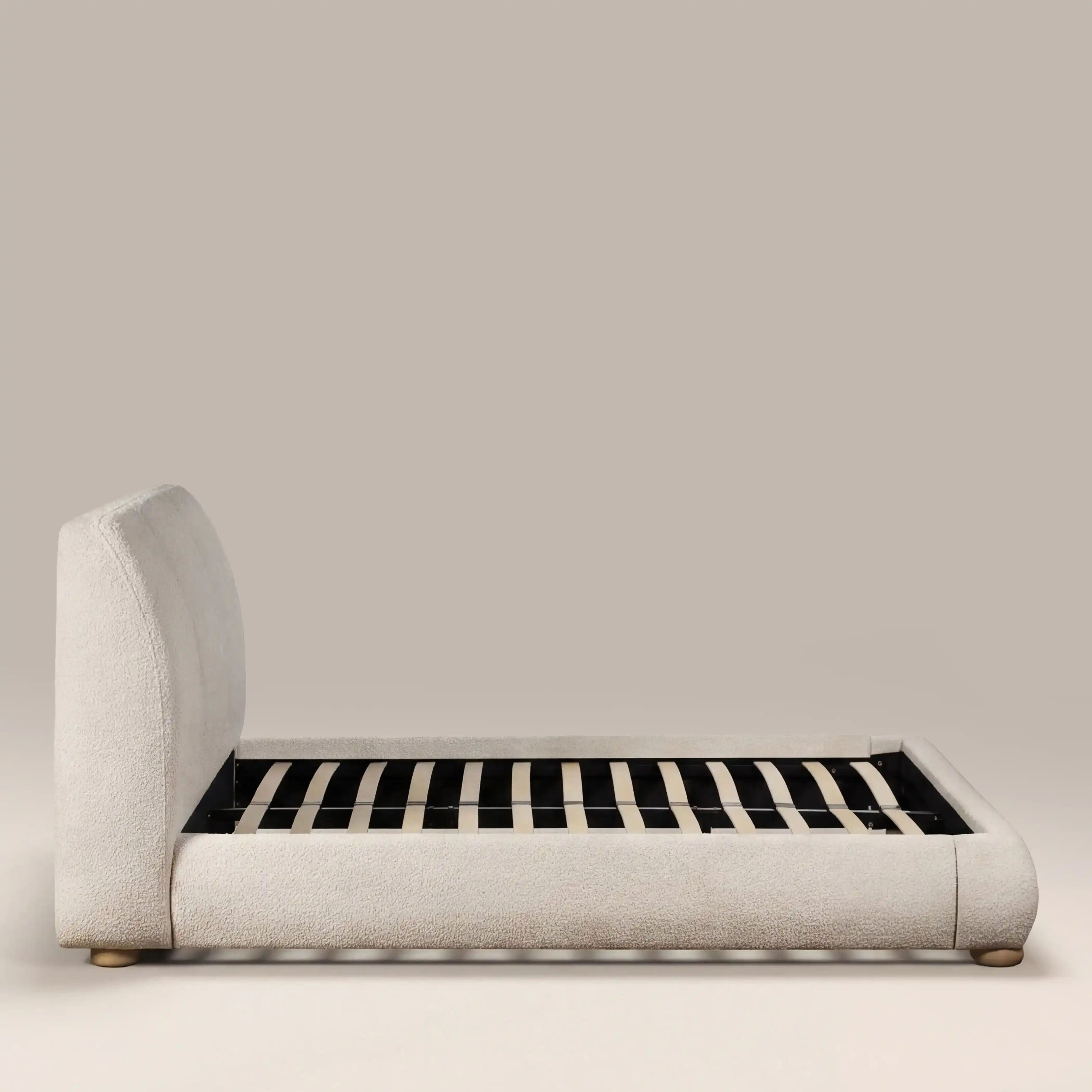 Paro King Bed | Ivory Boucle & Natural - Image 4