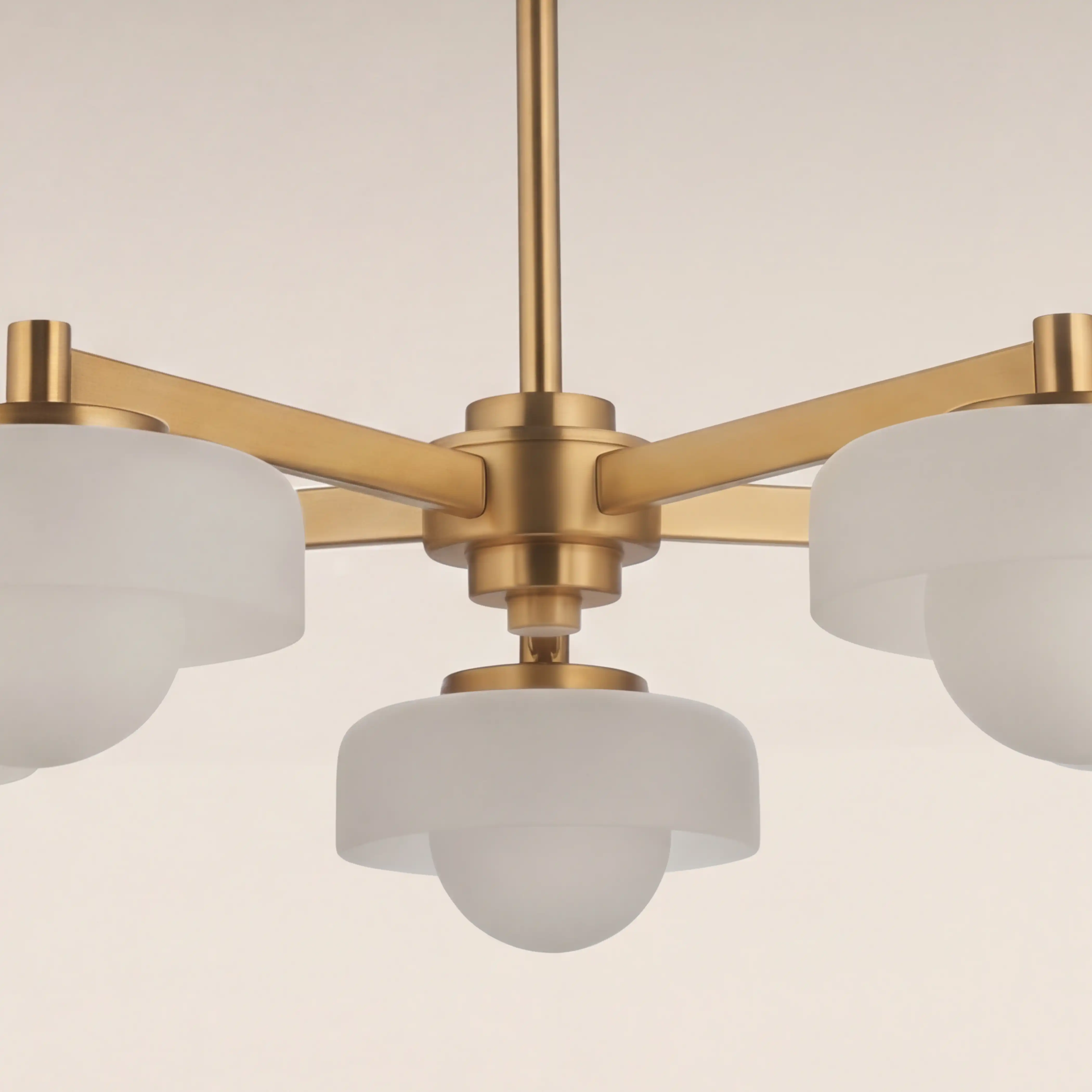 Parson 5 Light Pendant Light | Opal & Brass - Image 5