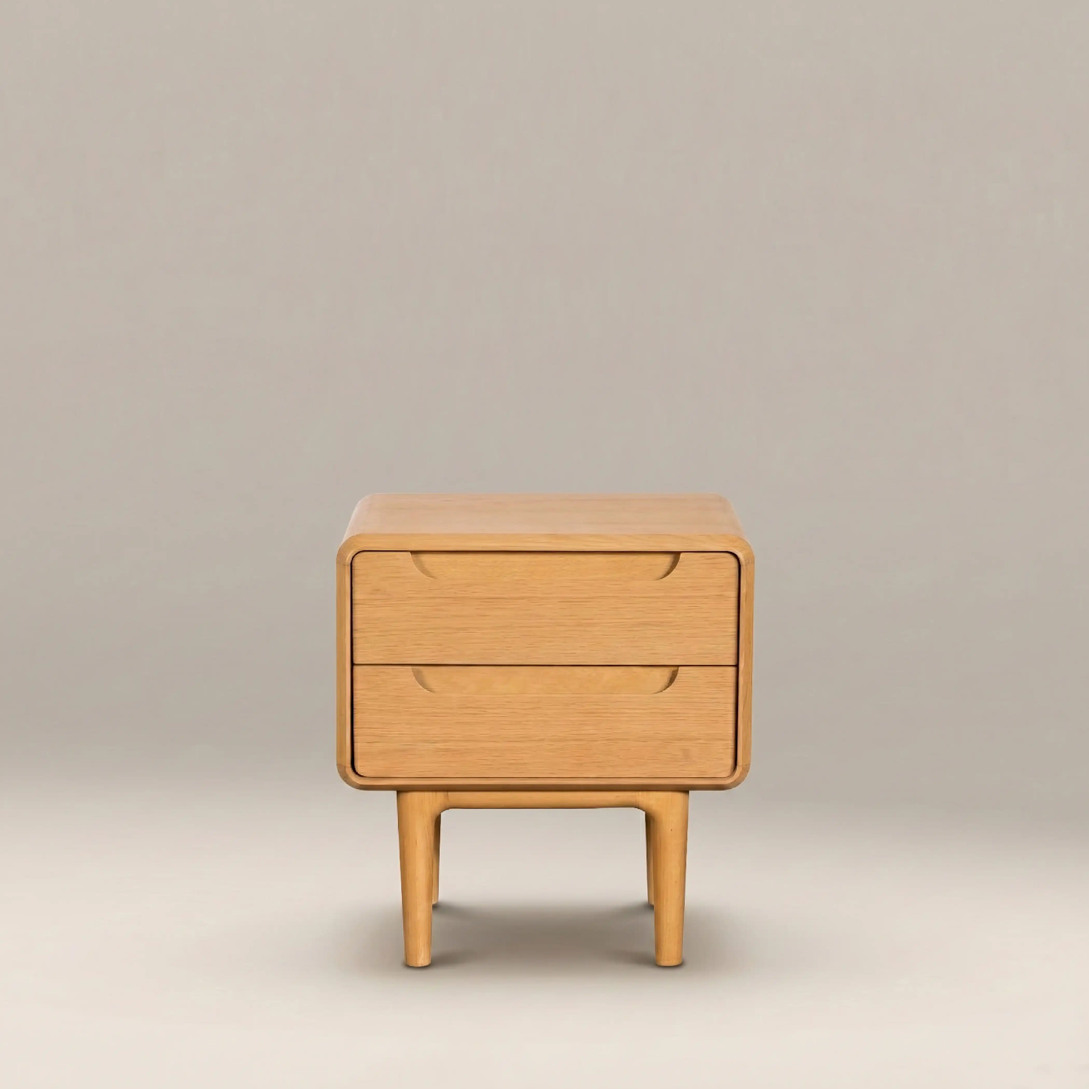Percy 2 Drawer Bedside Table | Oak