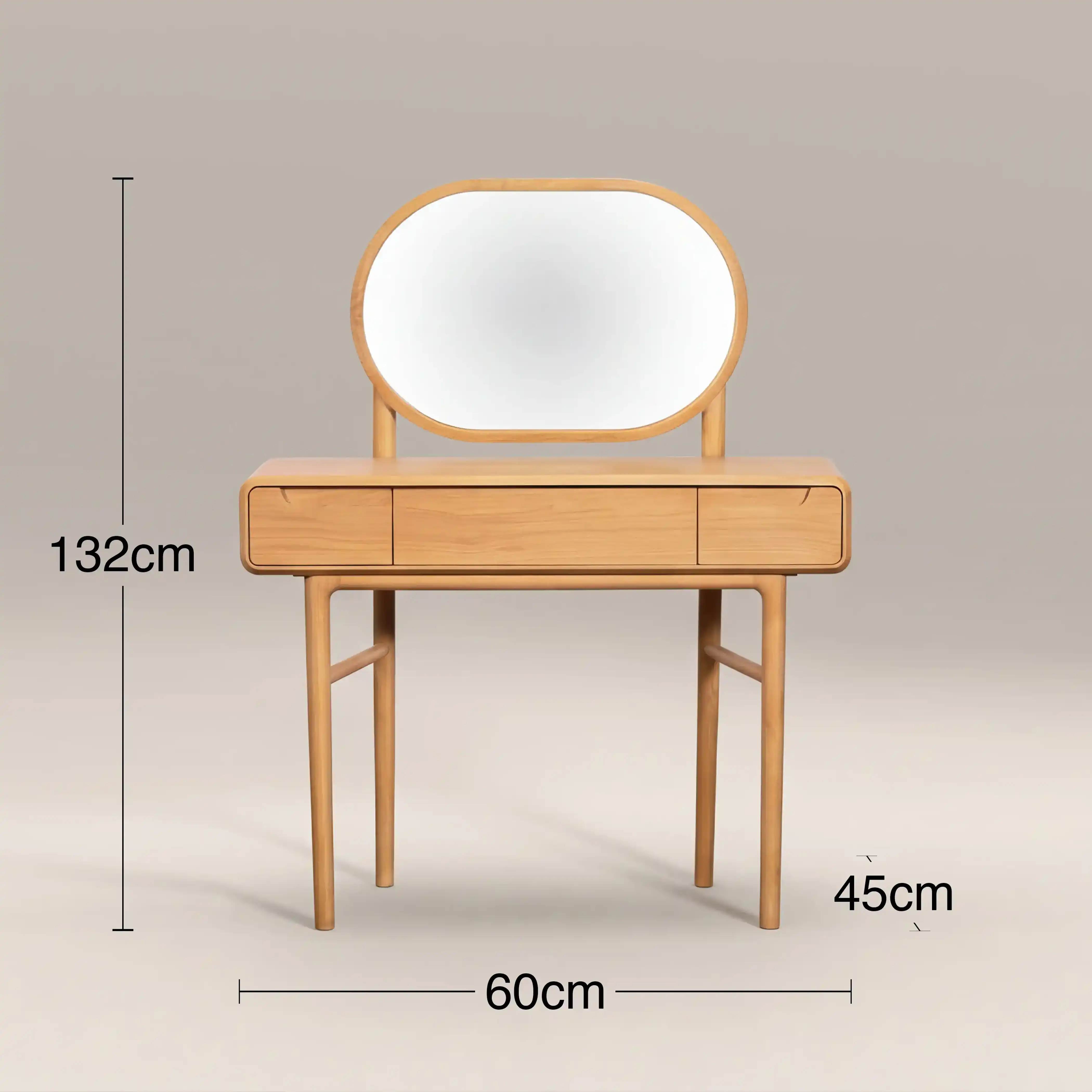 Percy Wooden Dressing Table | Oak - Image 5