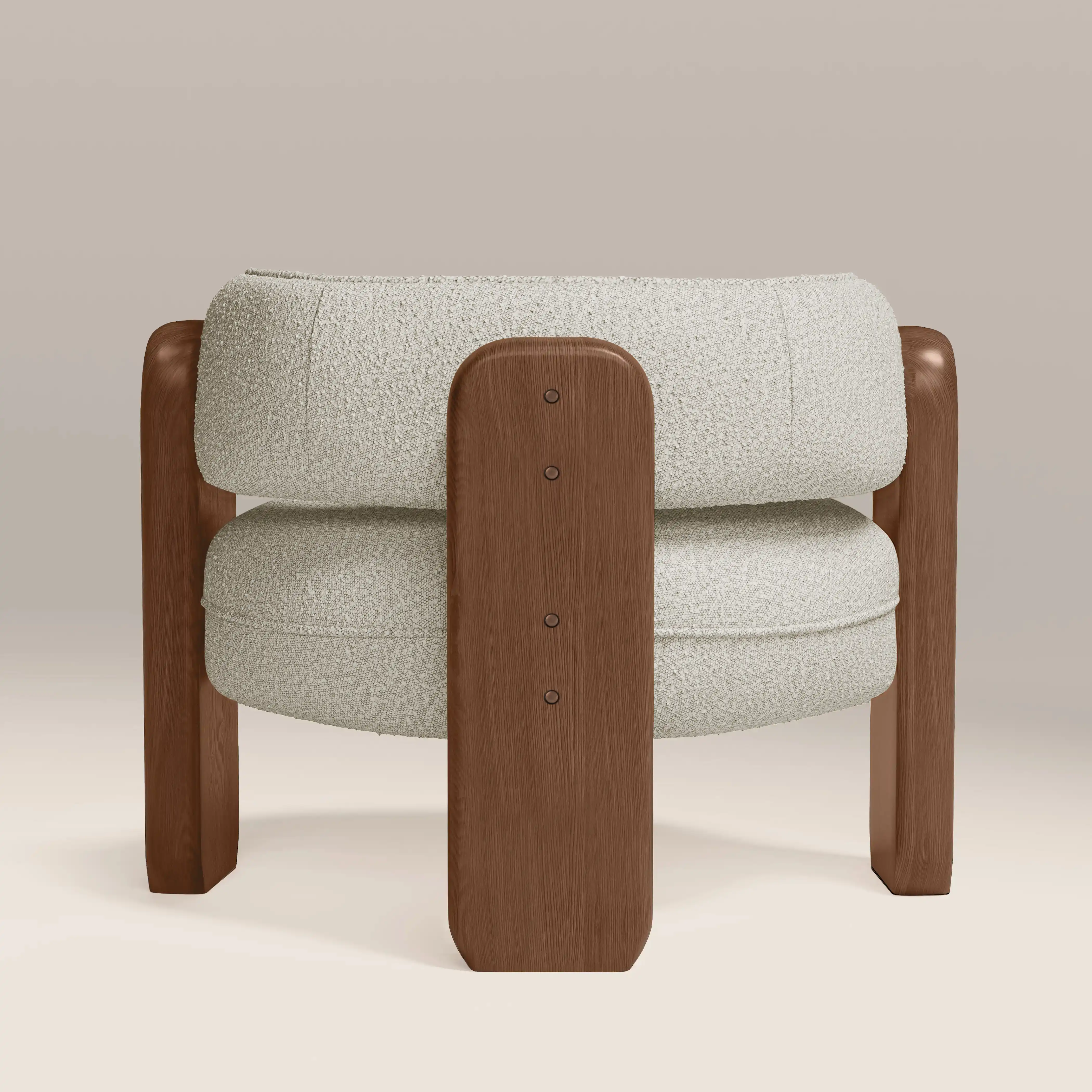 Porter Armchair | Speckled Stone Sustainable Boucle & Walnut - Image 7