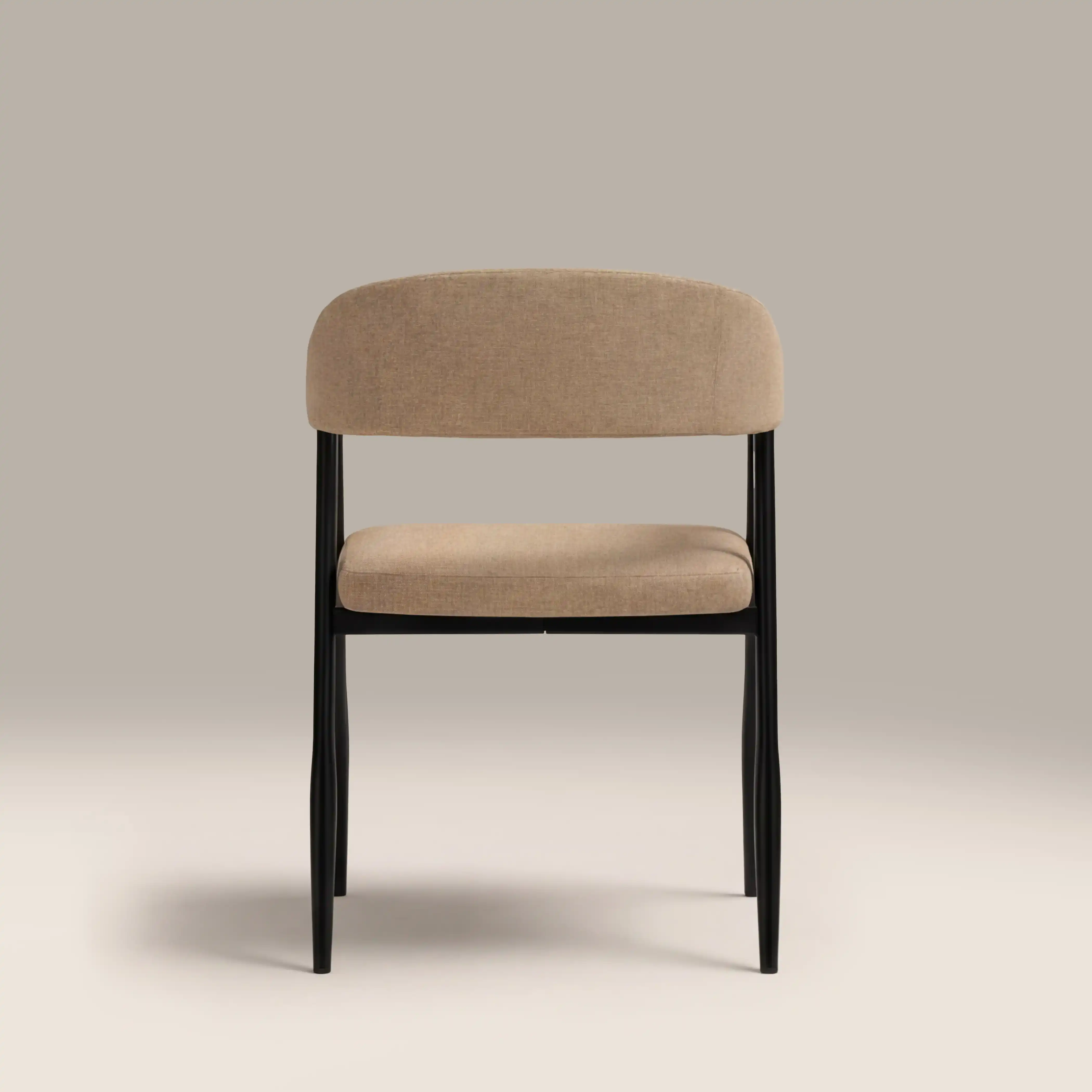 Presley Carver Dining Chair | Latte Sustainable Fabric & Black - Image 6