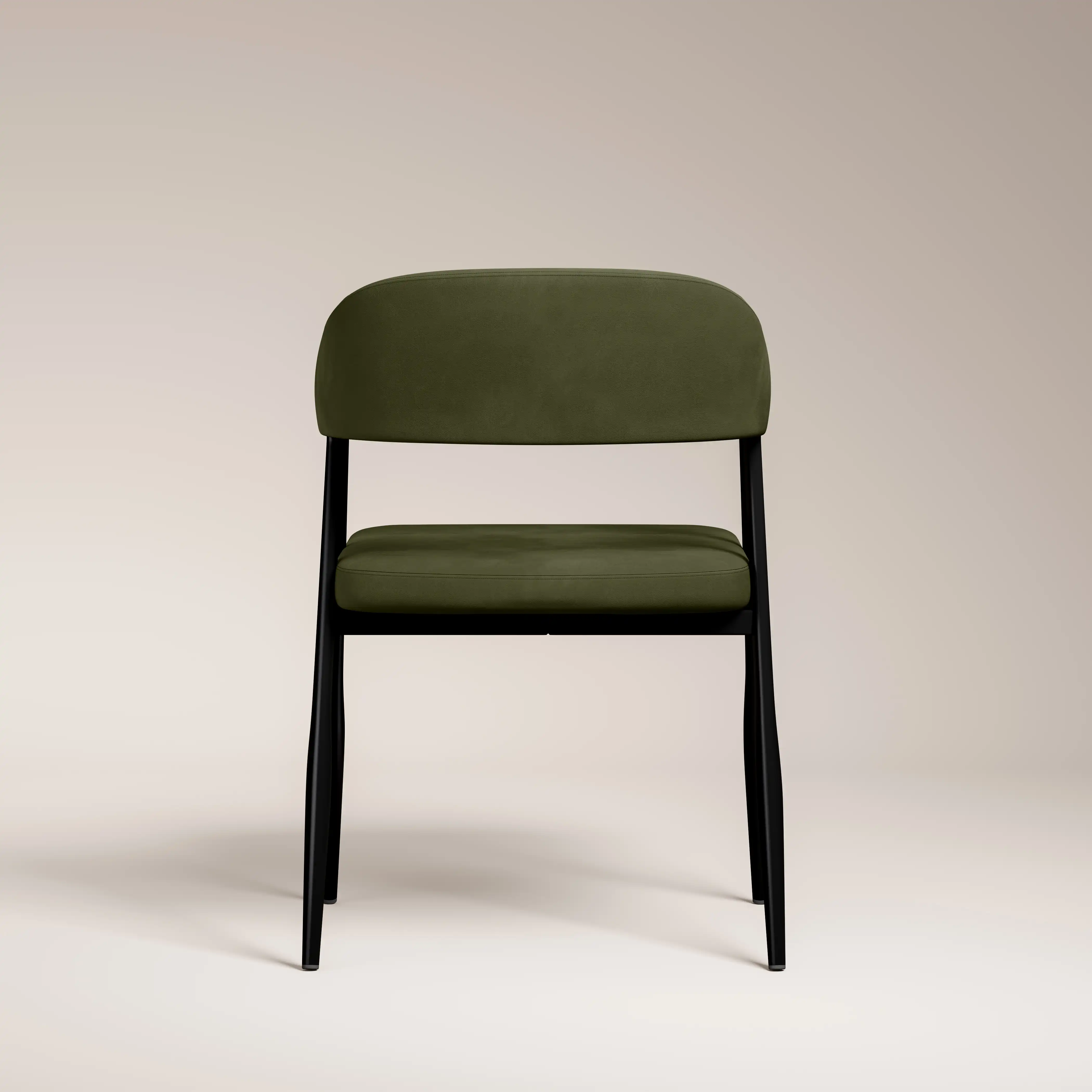 Presley Carver Dining Chair | Olive Green Sustainable Velvet & Black - Image 7