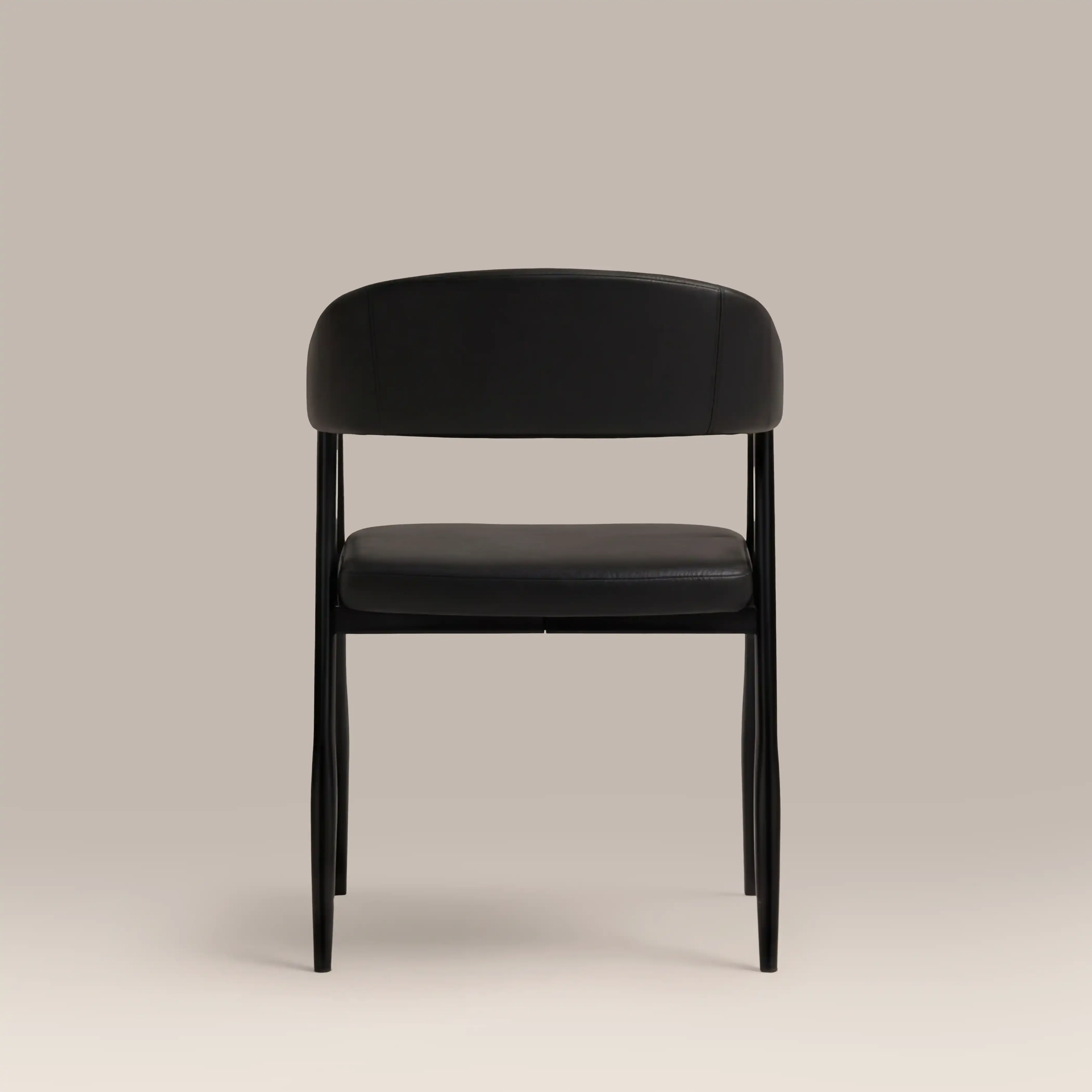 Presley Carver Dining Chair | Vintage Black Faux Leather & Black - Image 6