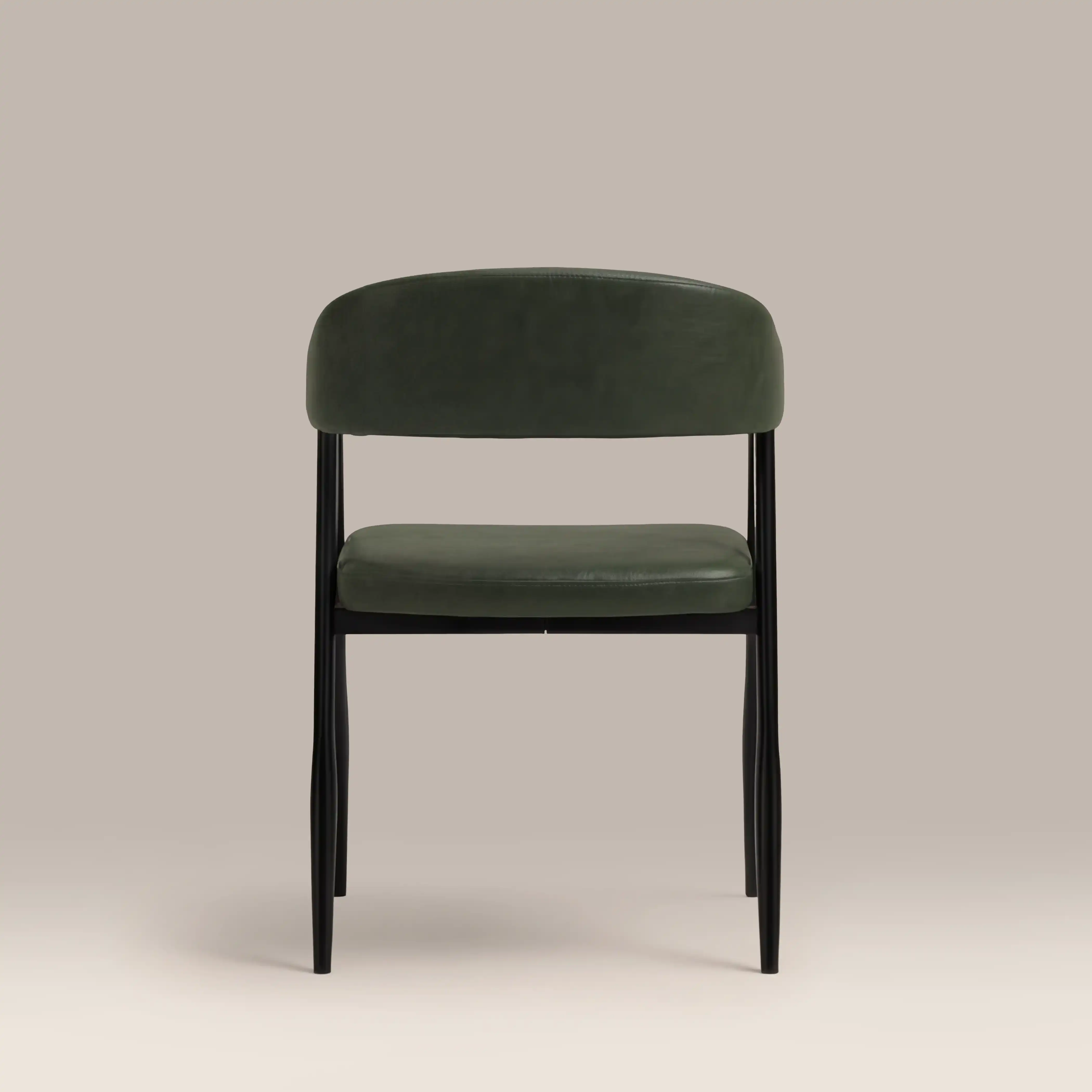 Presley Carver Dining Chair | Vintage Green Faux Leather & Black - Image 6