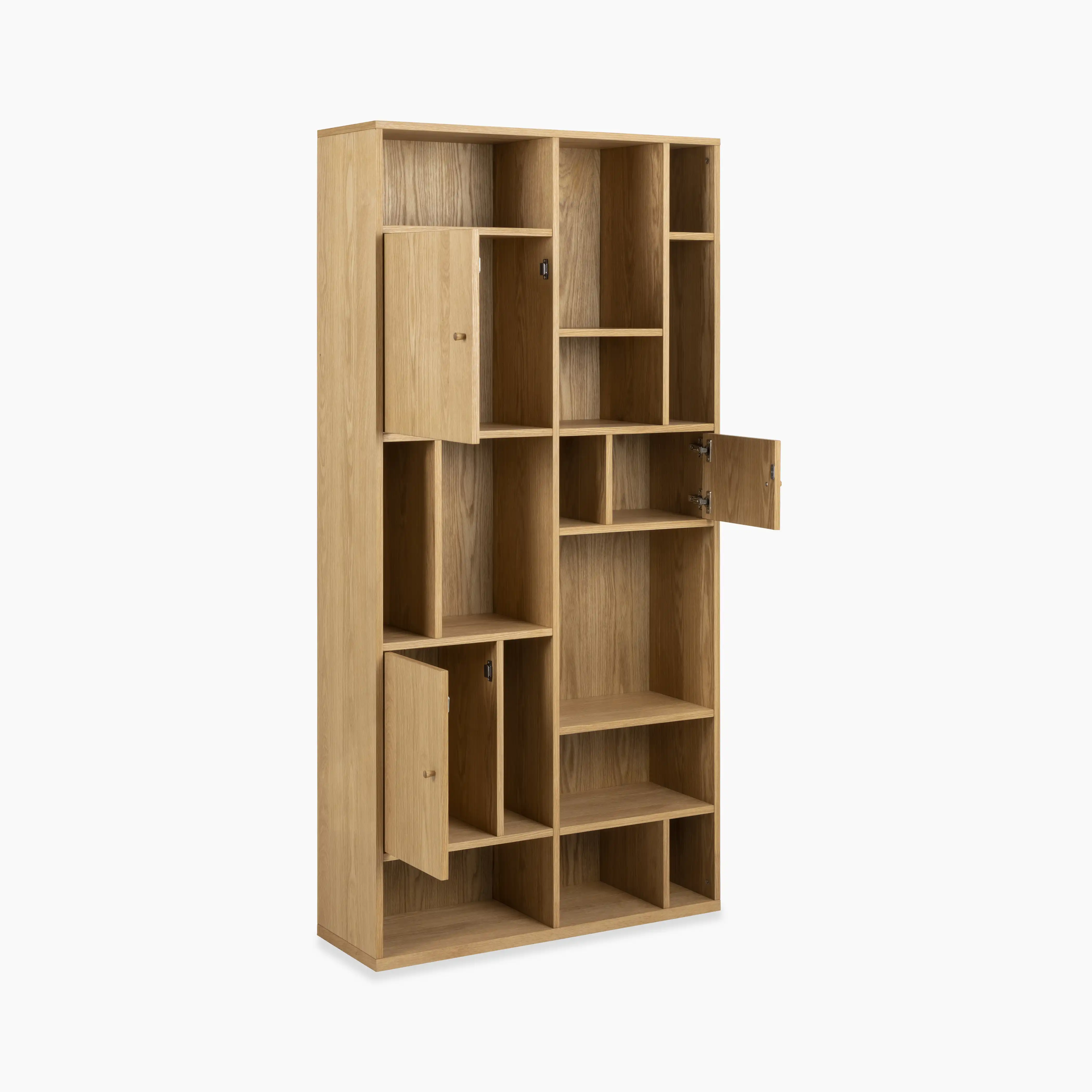 Rangoon Large Wooden Bookcase | Oak - Image 3